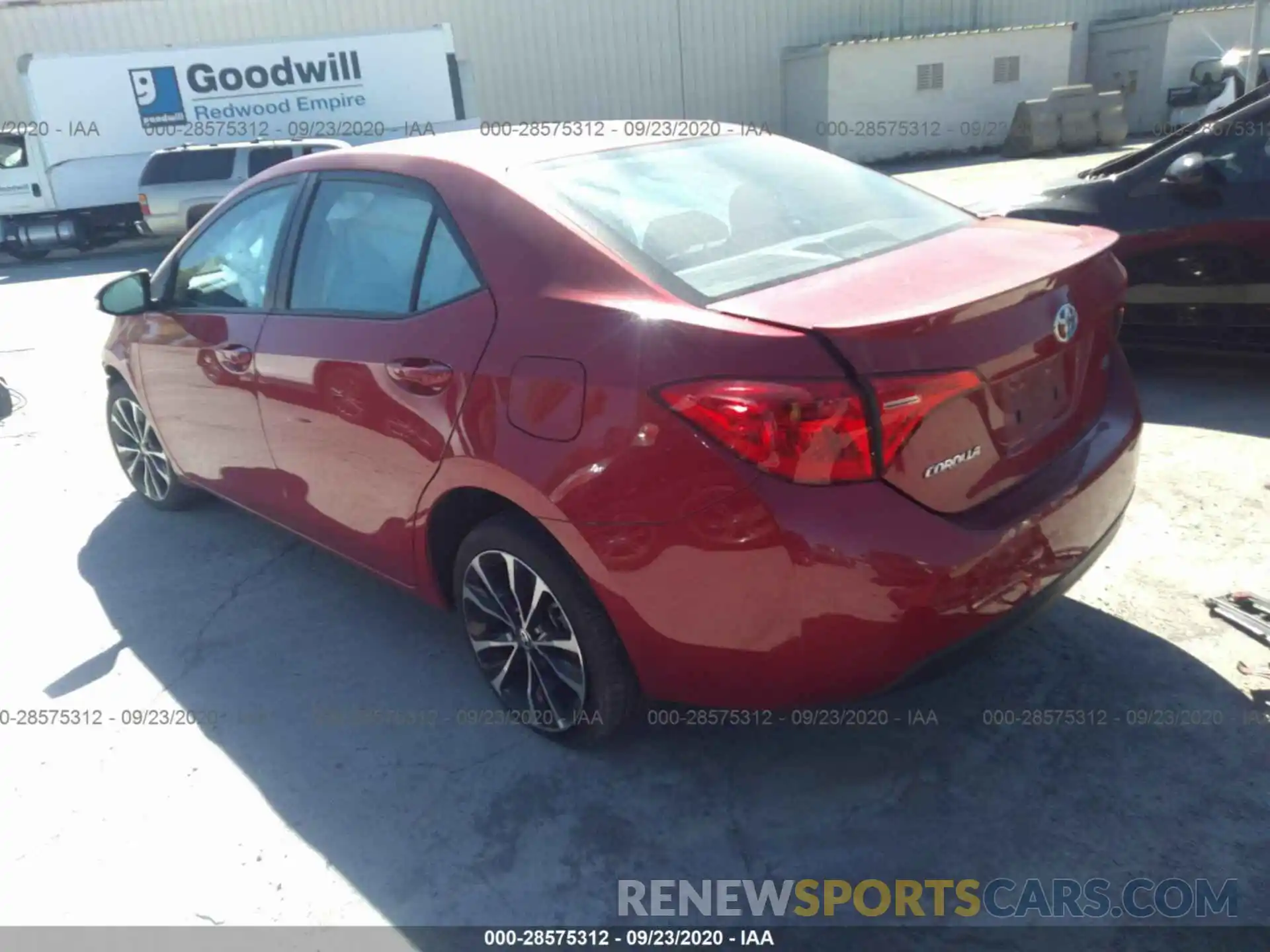 3 Photograph of a damaged car 2T1BURHE0KC232589 TOYOTA COROLLA 2019