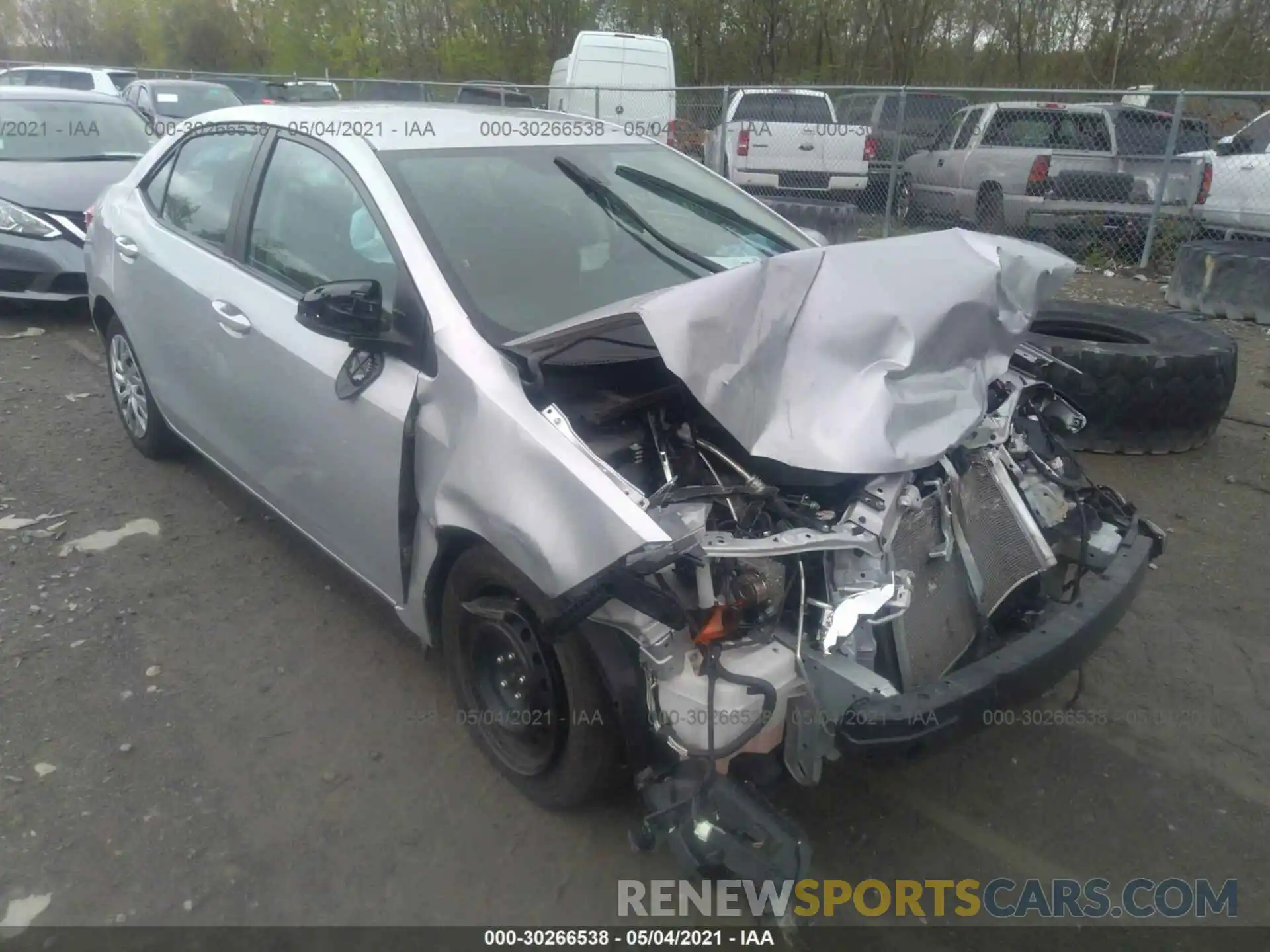 1 Photograph of a damaged car 2T1BURHE0KC233029 TOYOTA COROLLA 2019