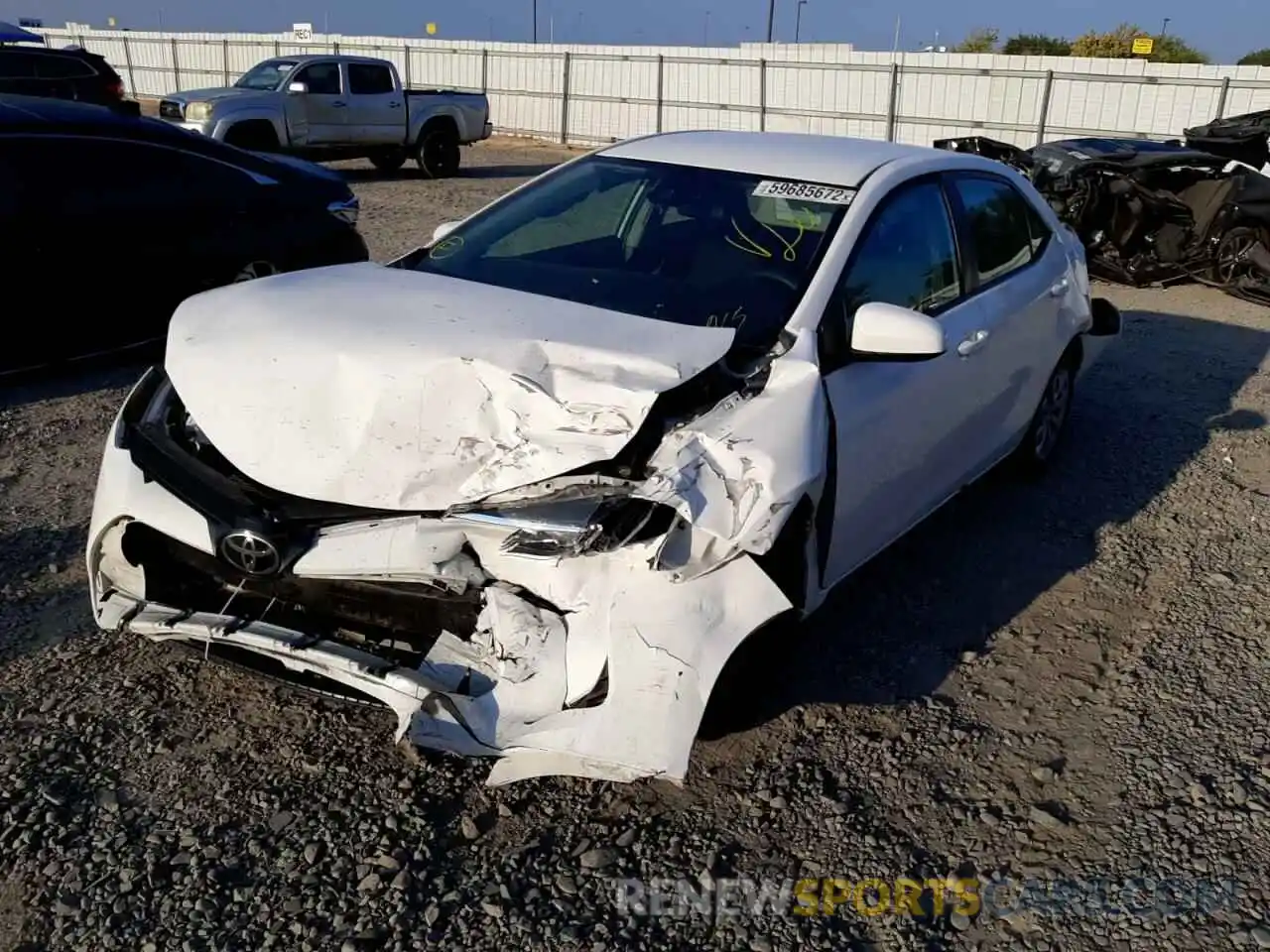 2 Photograph of a damaged car 2T1BURHE0KC234830 TOYOTA COROLLA 2019