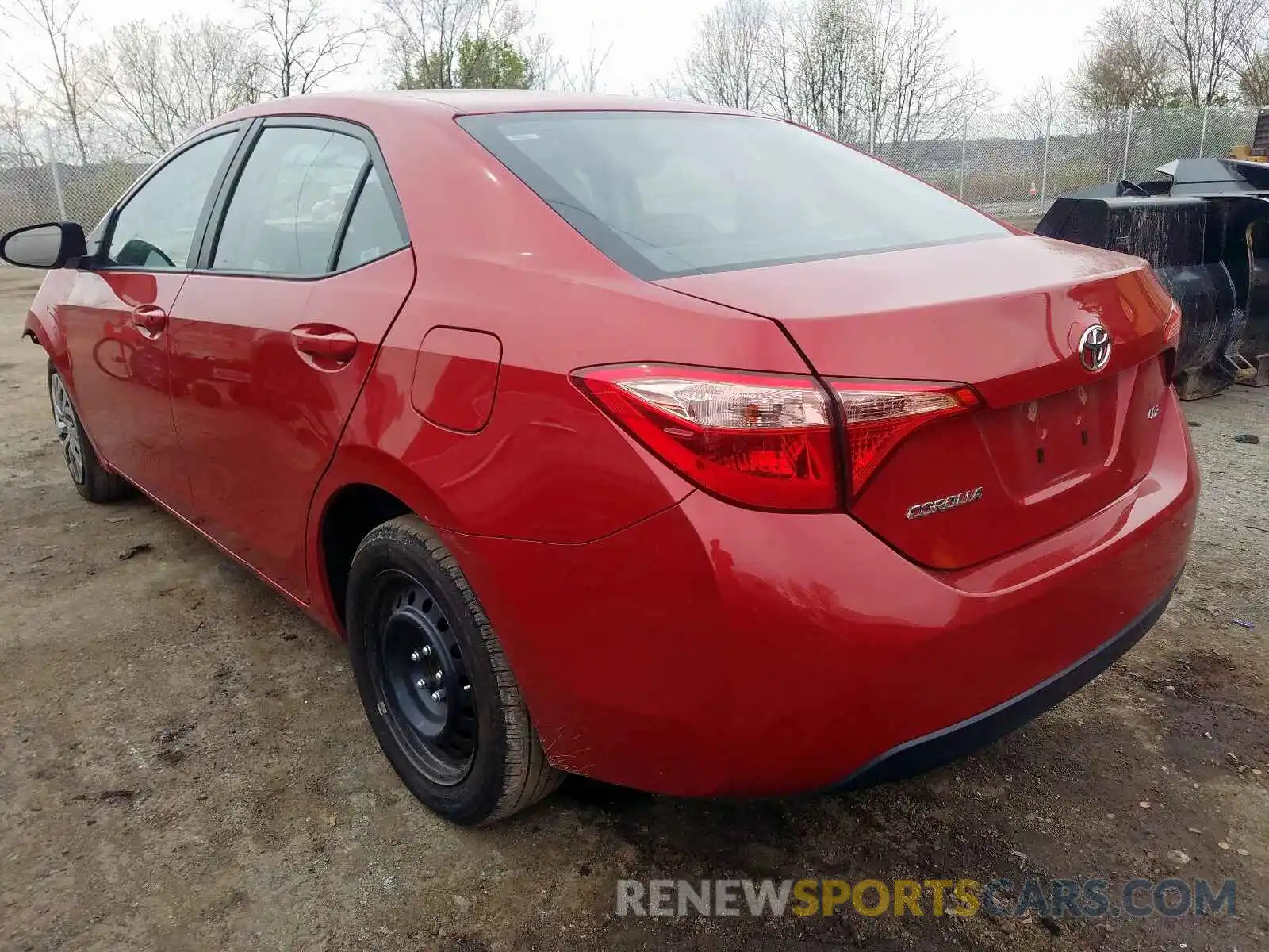 3 Photograph of a damaged car 2T1BURHE0KC236576 TOYOTA COROLLA 2019