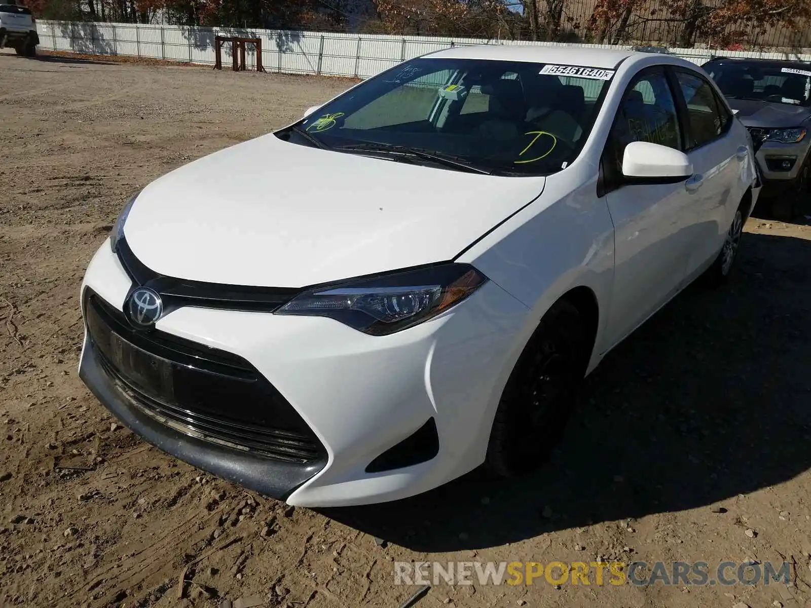 2 Photograph of a damaged car 2T1BURHE0KC237923 TOYOTA COROLLA 2019