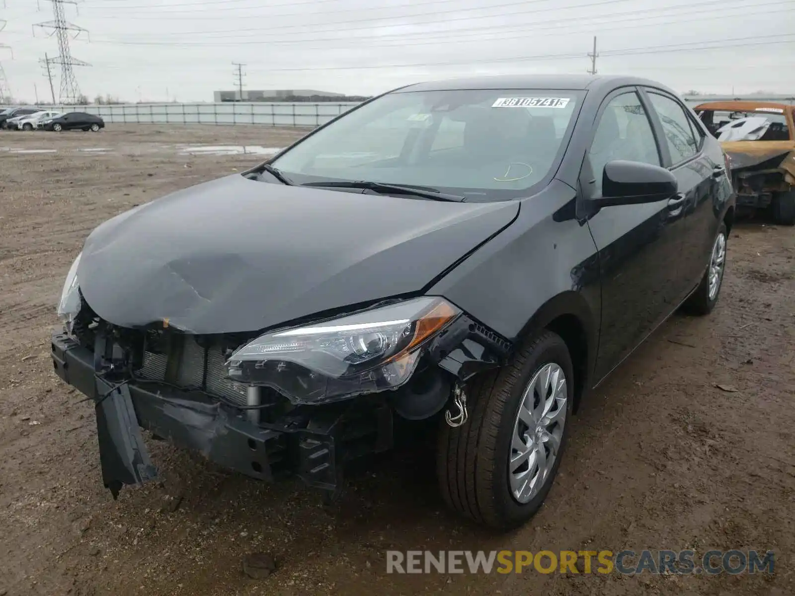 2 Photograph of a damaged car 2T1BURHE0KC238652 TOYOTA COROLLA 2019