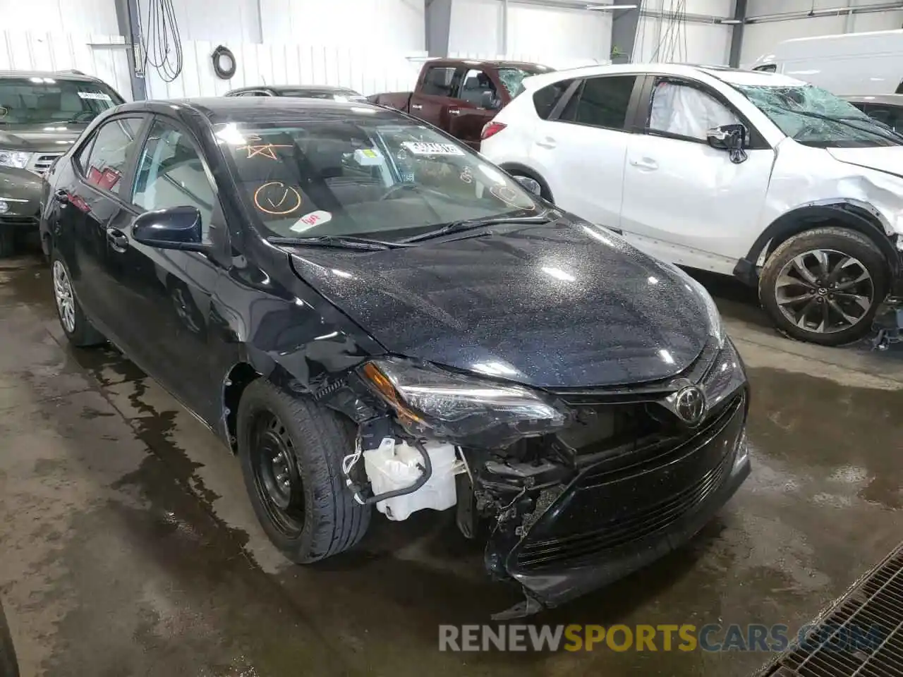 1 Photograph of a damaged car 2T1BURHE0KC238764 TOYOTA COROLLA 2019