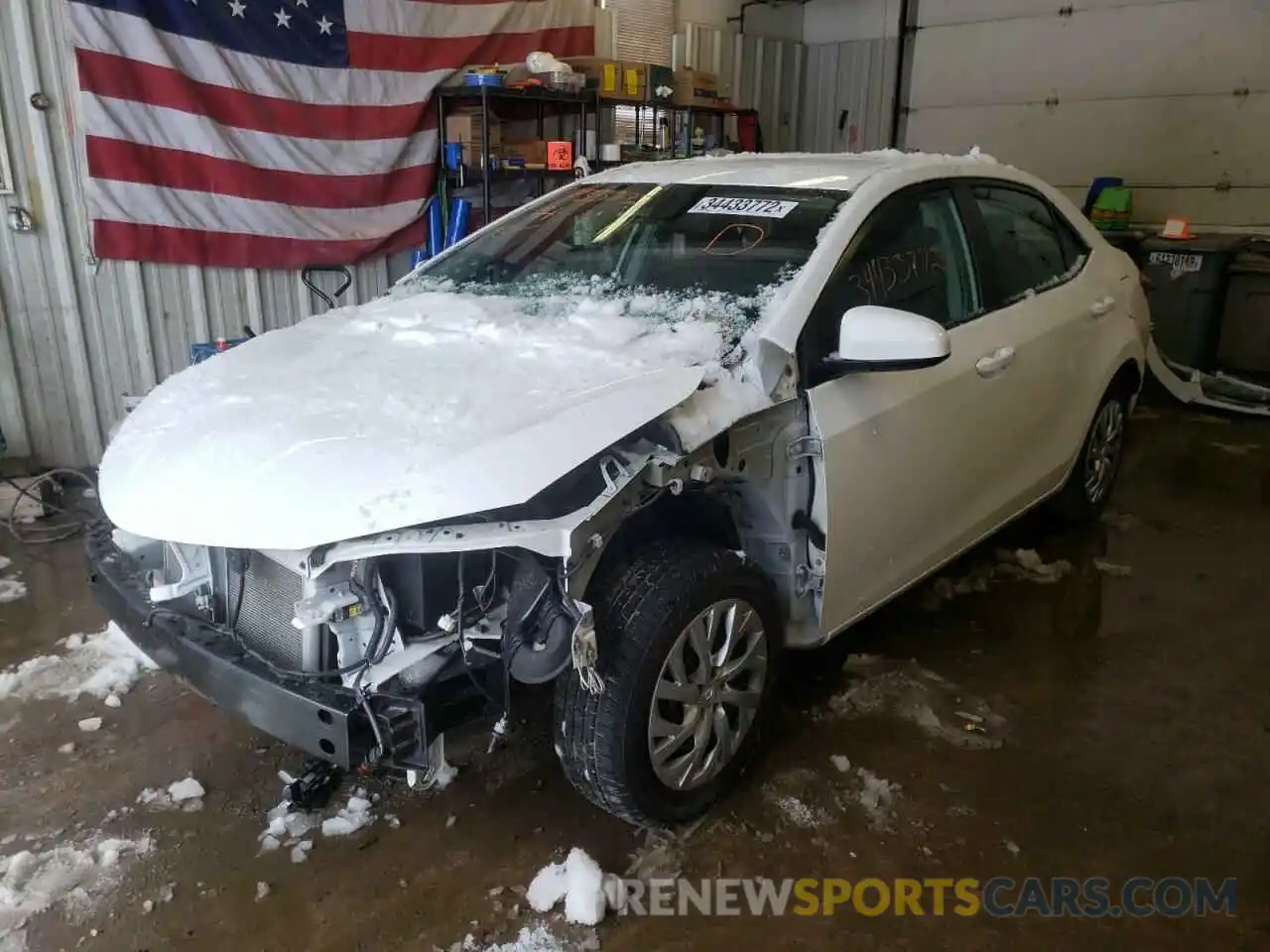 2 Photograph of a damaged car 2T1BURHE0KC238778 TOYOTA COROLLA 2019