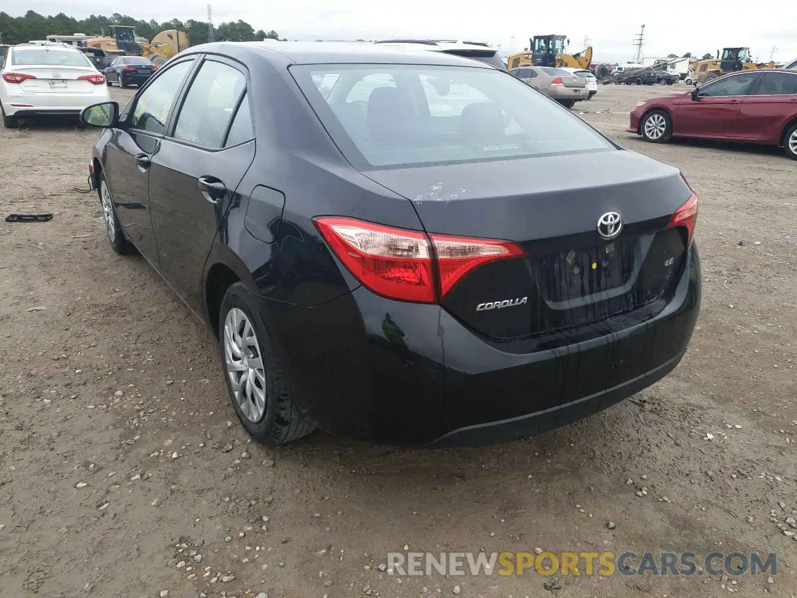 3 Photograph of a damaged car 2T1BURHE0KC238988 TOYOTA COROLLA 2019