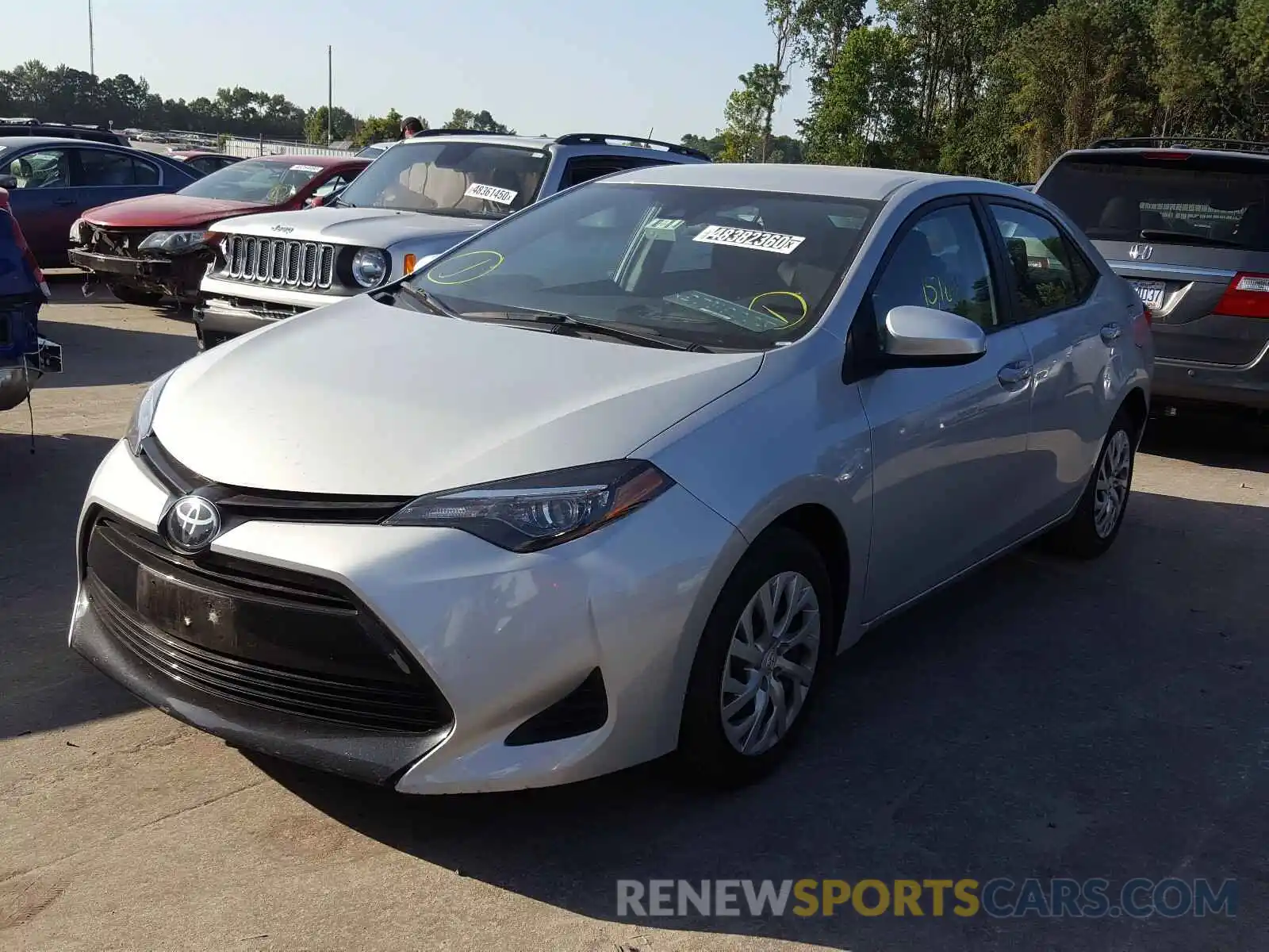 2 Photograph of a damaged car 2T1BURHE0KC240076 TOYOTA COROLLA 2019