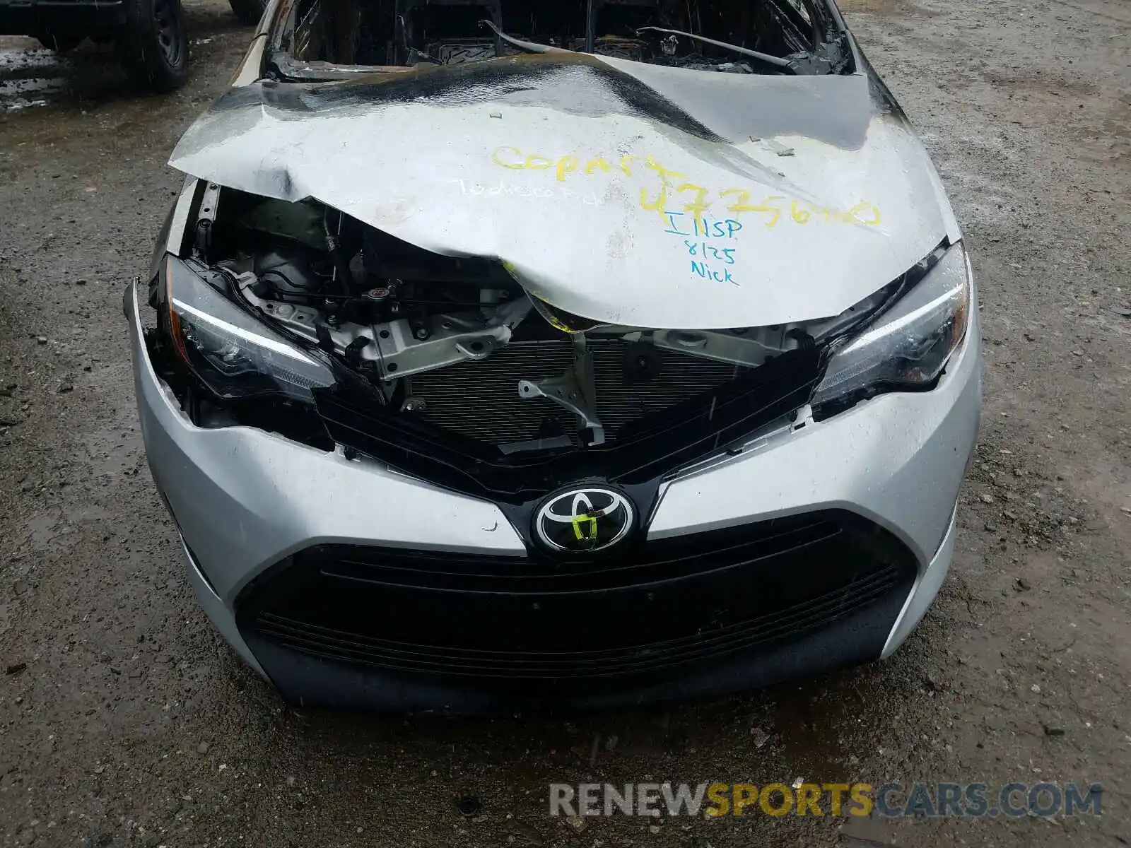 7 Photograph of a damaged car 2T1BURHE0KC241664 TOYOTA COROLLA 2019