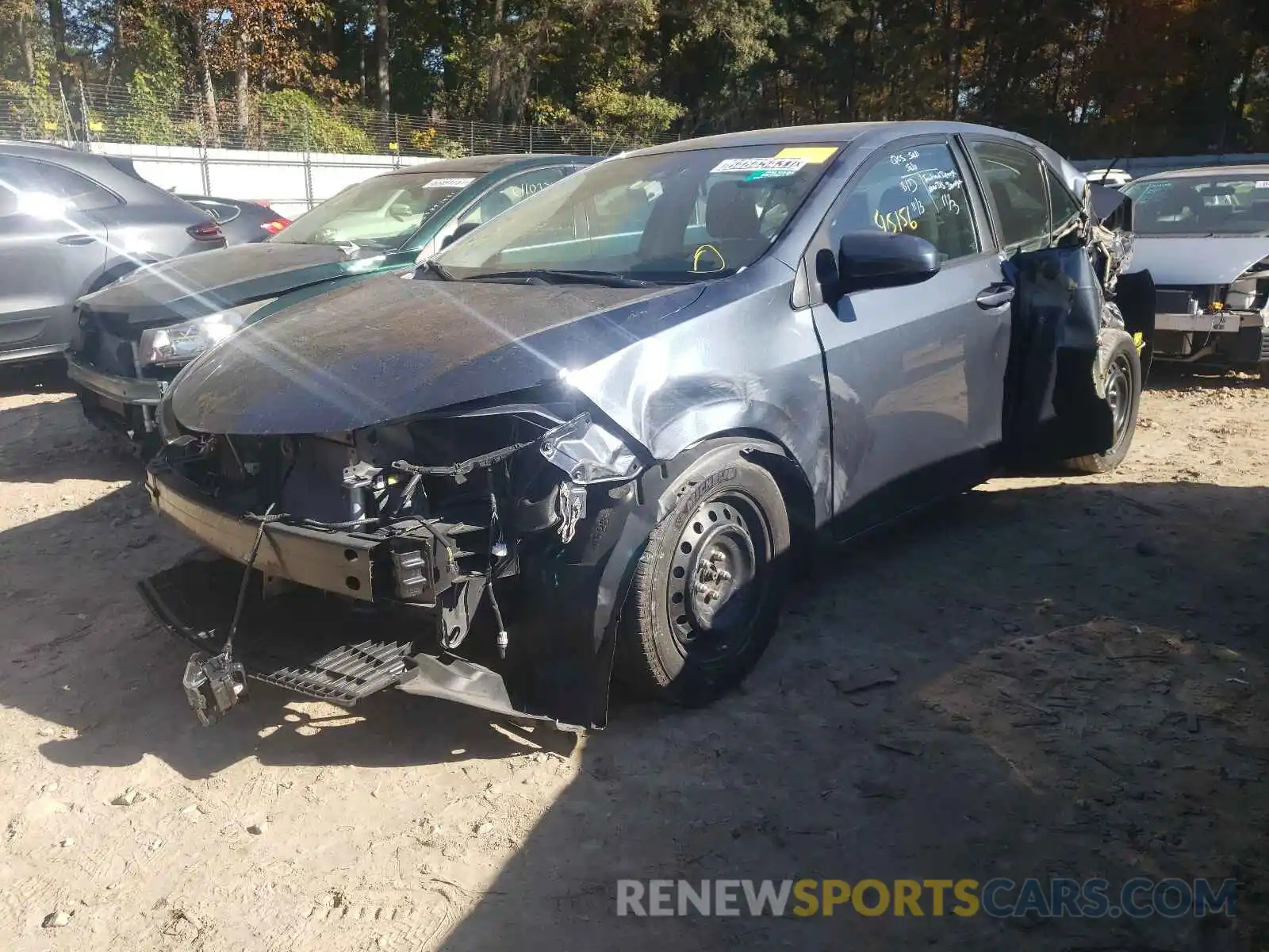 2 Photograph of a damaged car 2T1BURHE0KC242653 TOYOTA COROLLA 2019