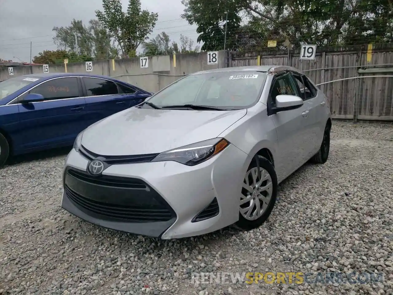 2 Photograph of a damaged car 2T1BURHE0KC243043 TOYOTA COROLLA 2019