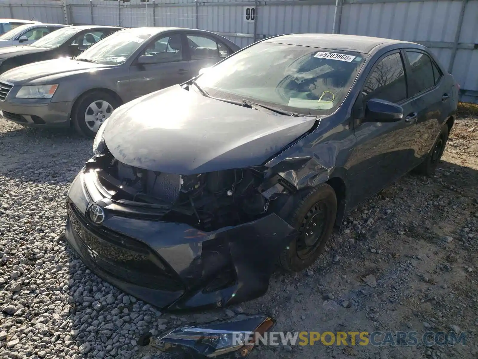 2 Photograph of a damaged car 2T1BURHE0KC246363 TOYOTA COROLLA 2019