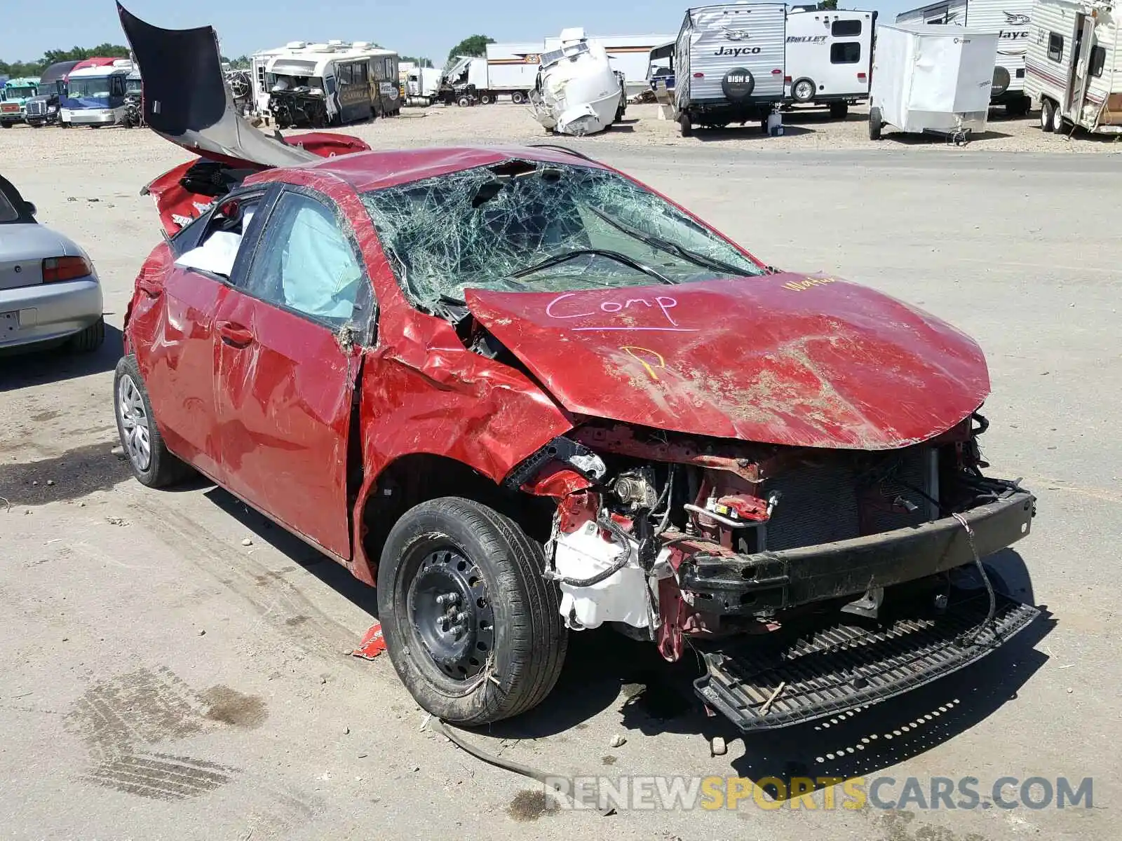 1 Photograph of a damaged car 2T1BURHE1KC125728 TOYOTA COROLLA 2019