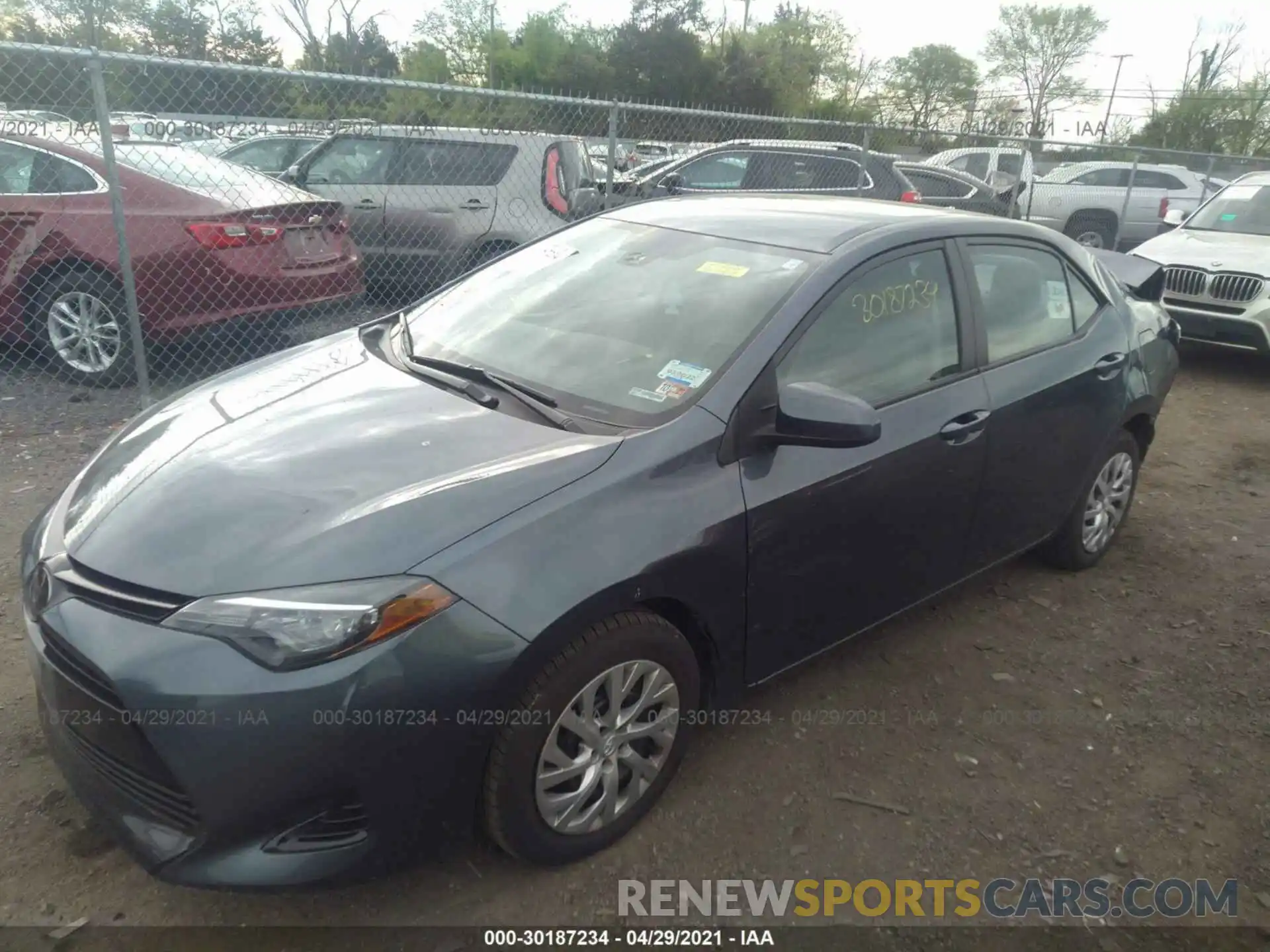 2 Photograph of a damaged car 2T1BURHE1KC128435 TOYOTA COROLLA 2019