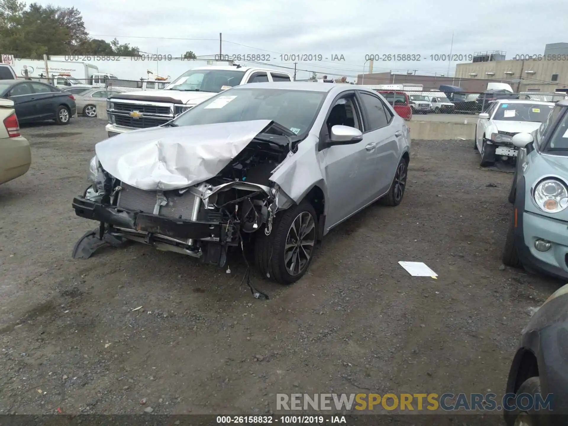 2 Photograph of a damaged car 2T1BURHE1KC129973 TOYOTA COROLLA 2019