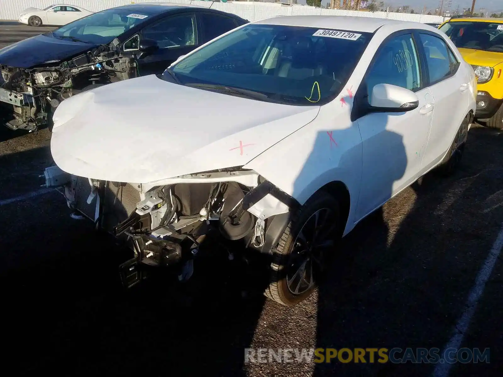 2 Photograph of a damaged car 2T1BURHE1KC130735 TOYOTA COROLLA 2019