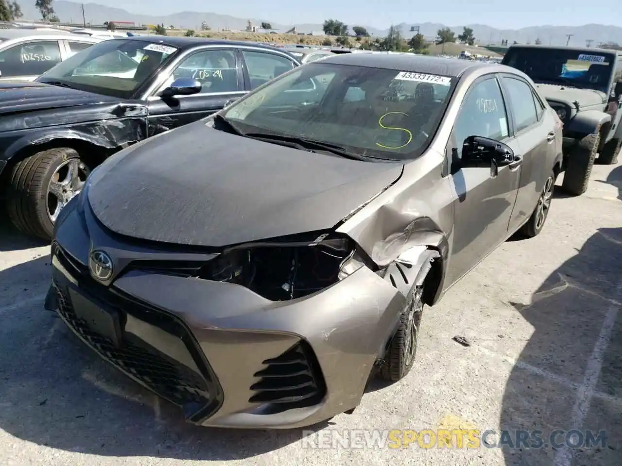 2 Photograph of a damaged car 2T1BURHE1KC132209 TOYOTA COROLLA 2019