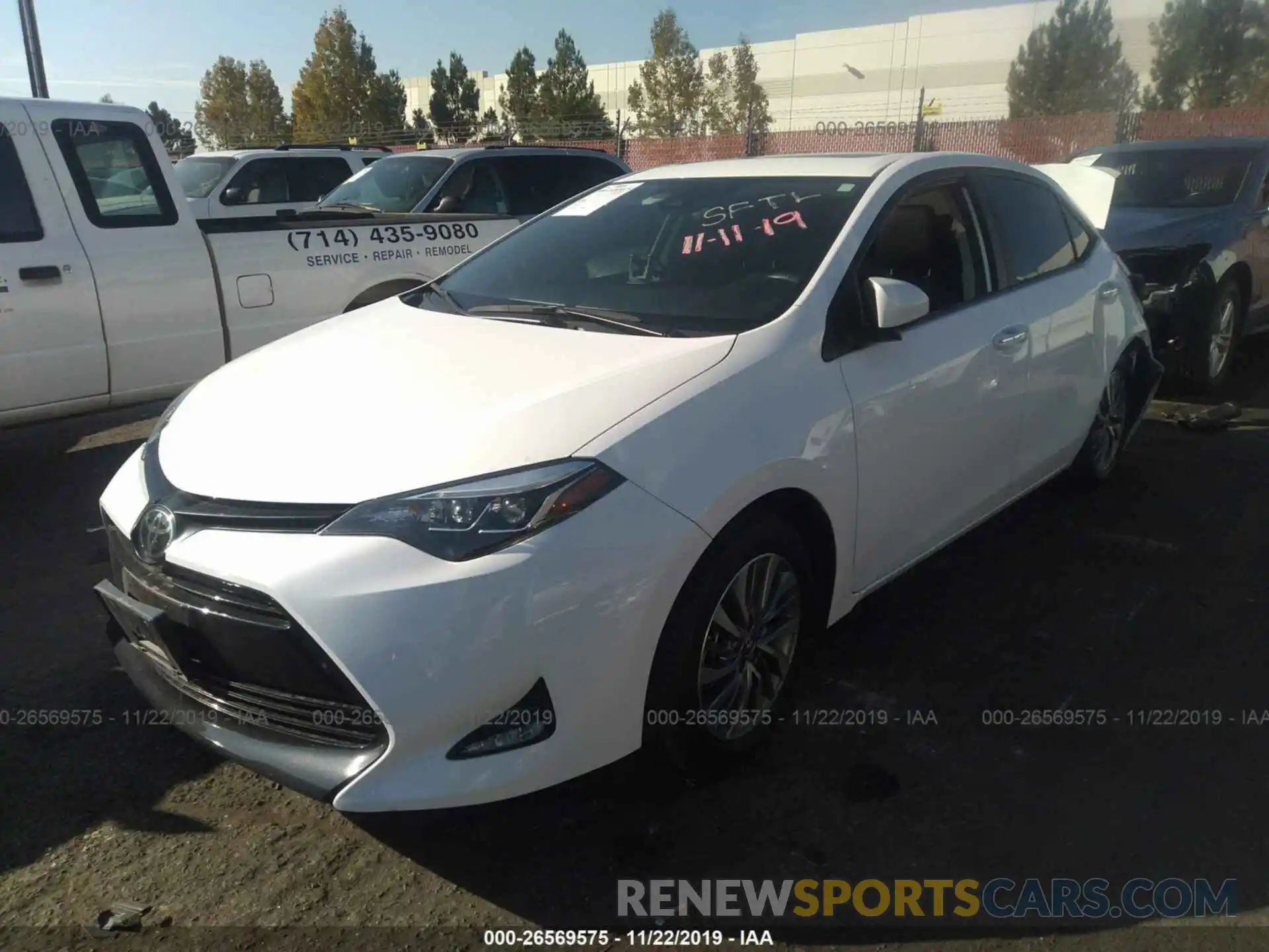 2 Фотография поврежденного автомобиля 2T1BURHE1KC132744 TOYOTA COROLLA 2019