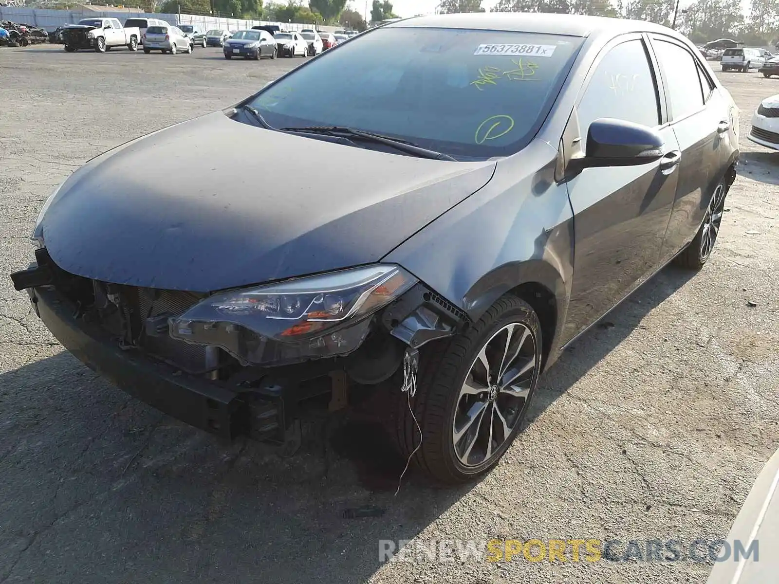 2 Photograph of a damaged car 2T1BURHE1KC134607 TOYOTA COROLLA 2019