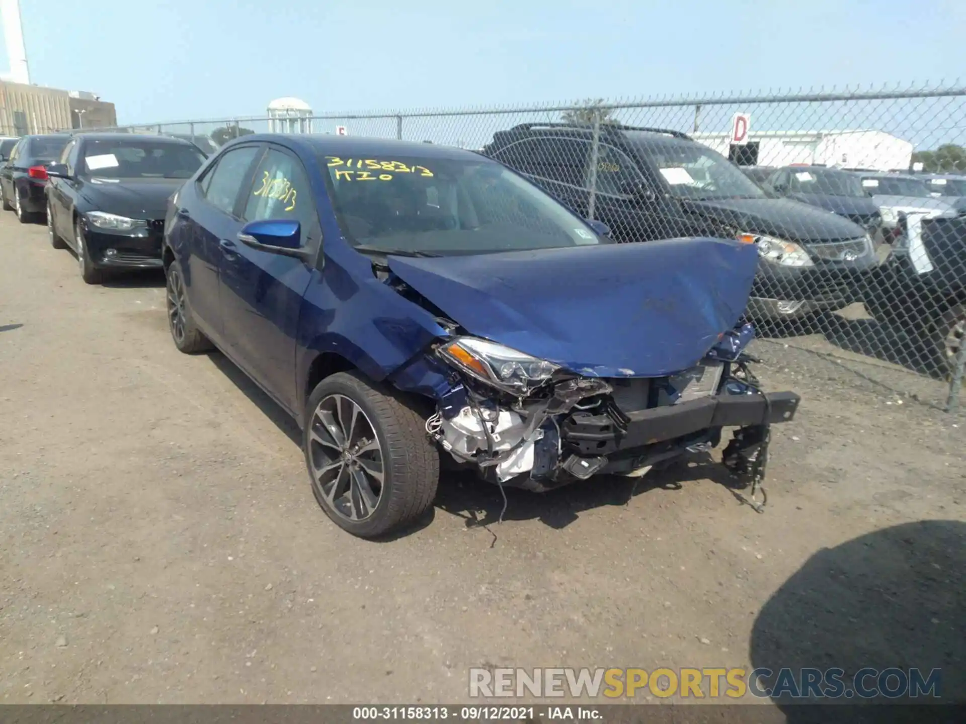 1 Photograph of a damaged car 2T1BURHE1KC135949 TOYOTA COROLLA 2019