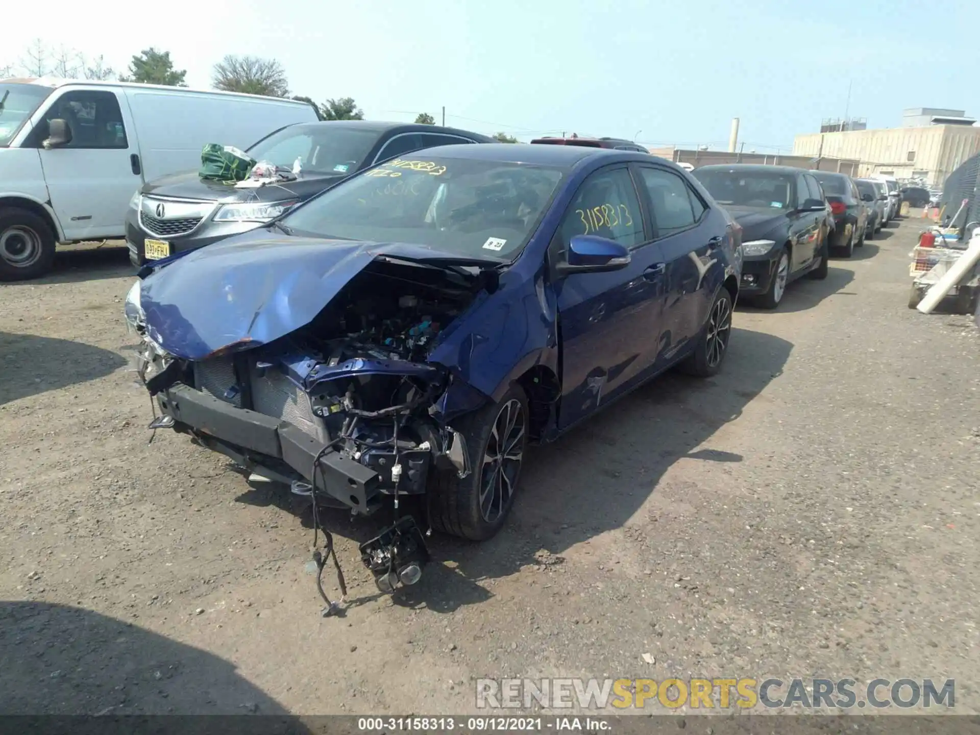 2 Photograph of a damaged car 2T1BURHE1KC135949 TOYOTA COROLLA 2019