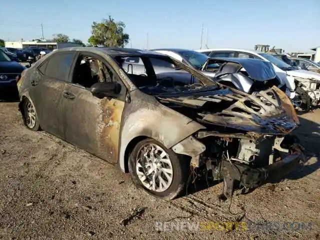 1 Photograph of a damaged car 2T1BURHE1KC136079 TOYOTA COROLLA 2019