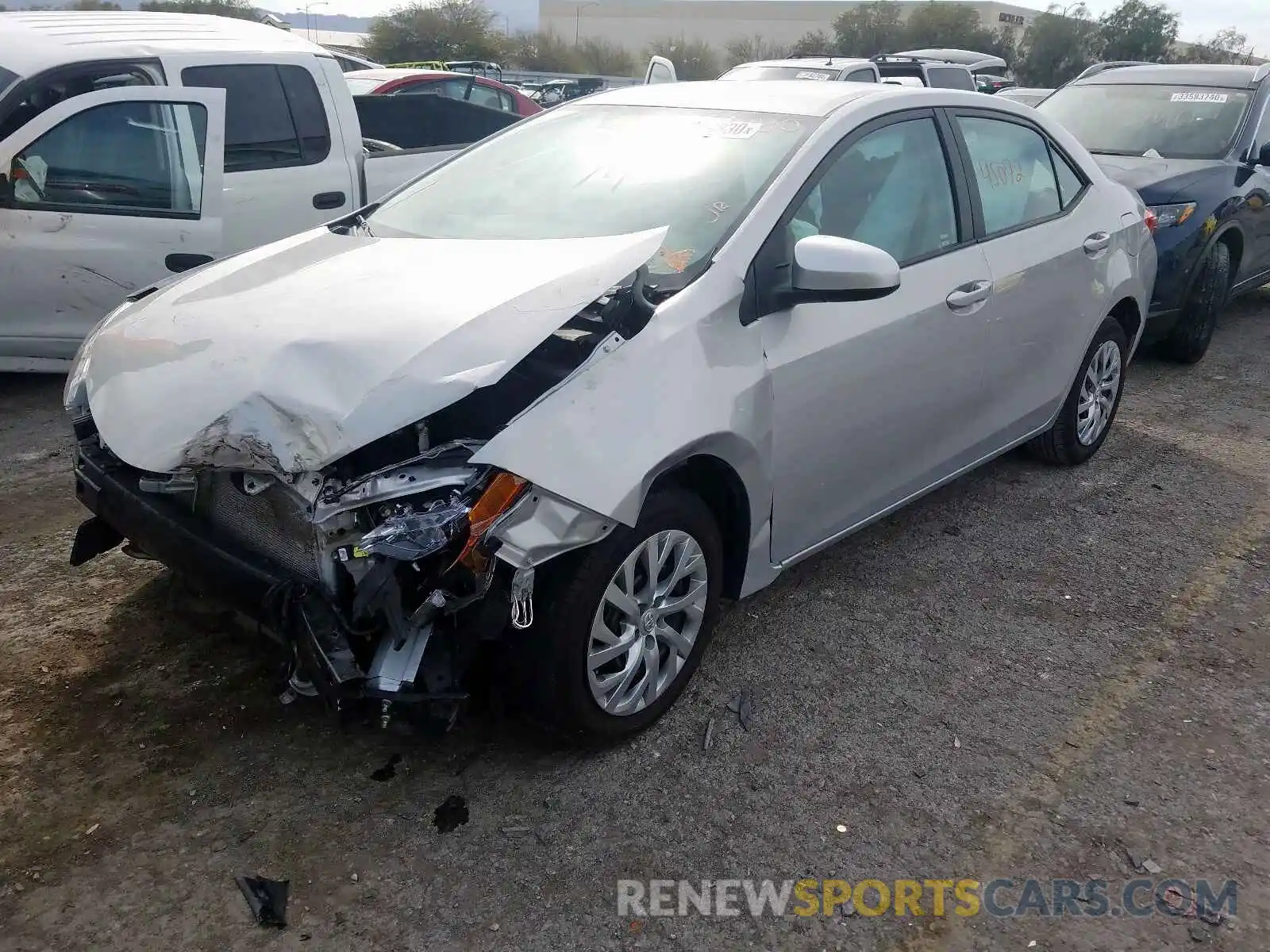 2 Photograph of a damaged car 2T1BURHE1KC136681 TOYOTA COROLLA 2019