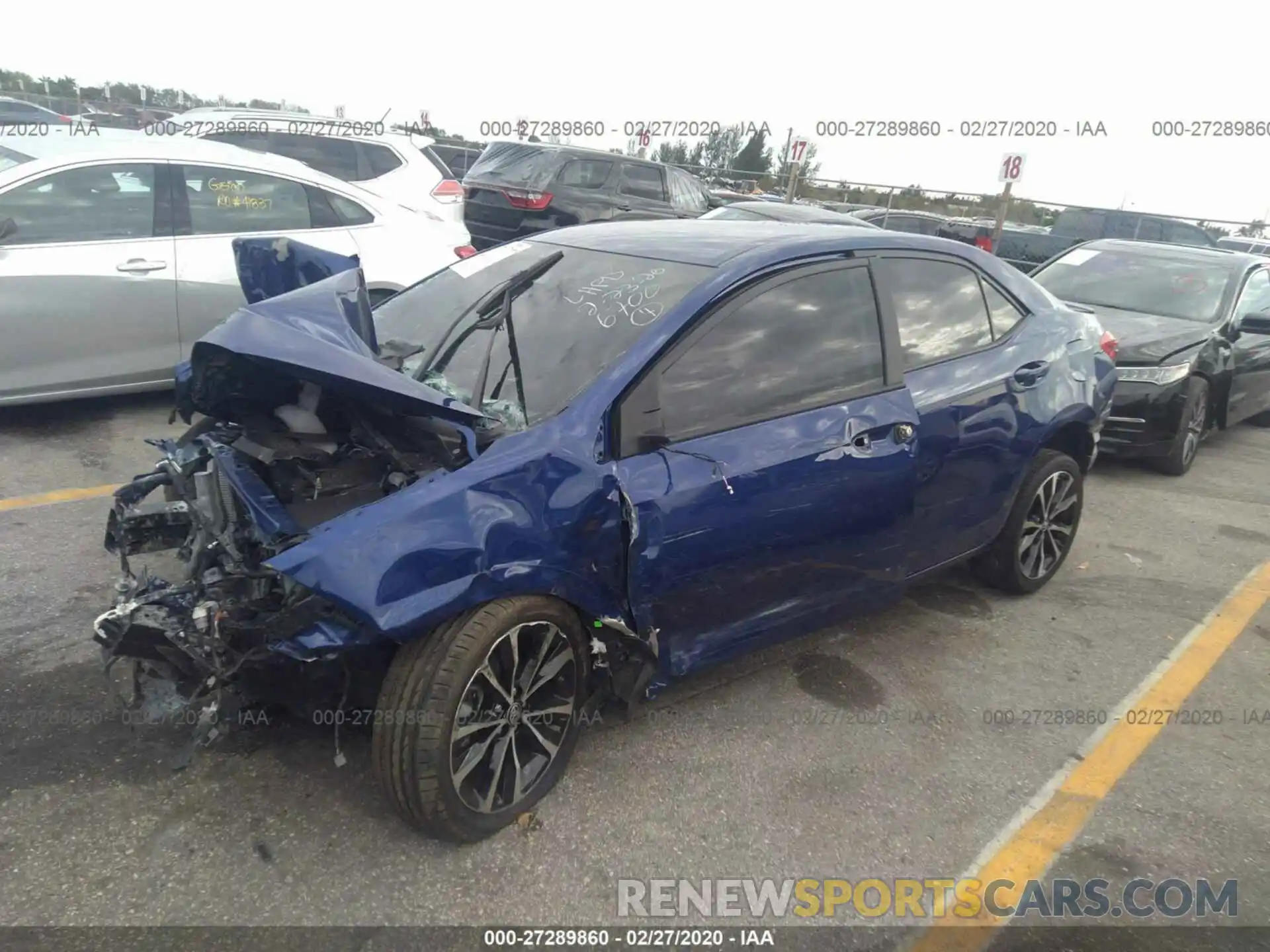 2 Photograph of a damaged car 2T1BURHE1KC136700 TOYOTA COROLLA 2019