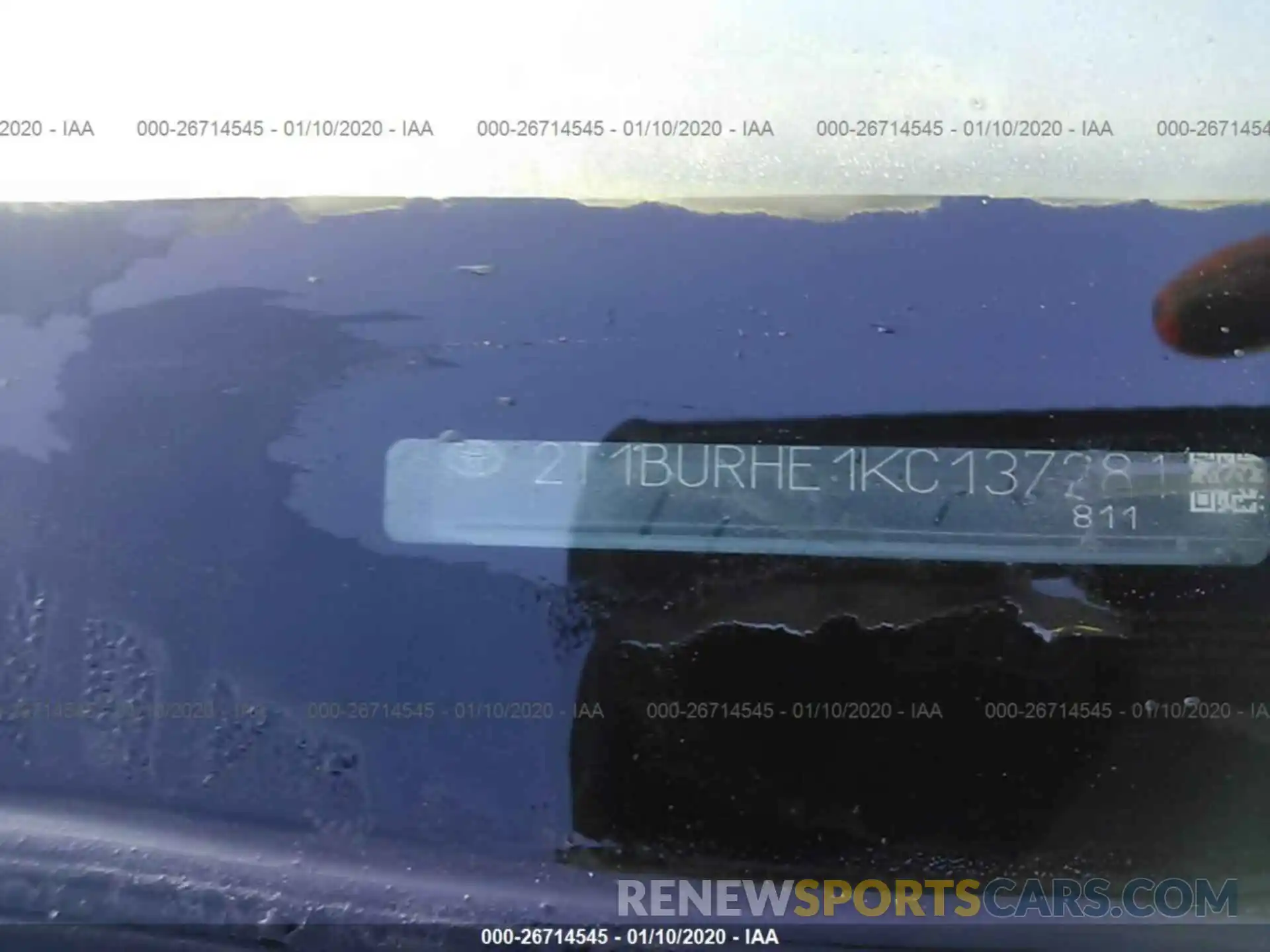 9 Photograph of a damaged car 2T1BURHE1KC137281 TOYOTA COROLLA 2019