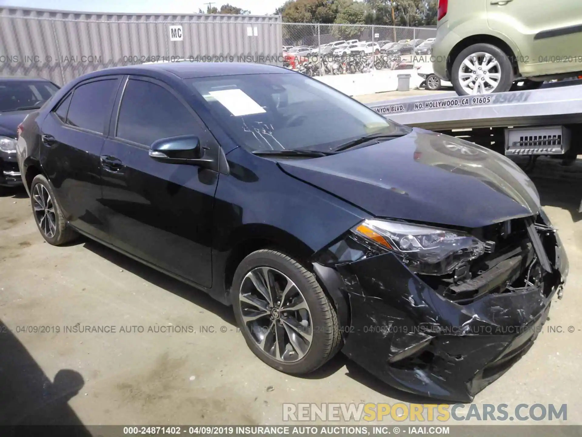 1 Photograph of a damaged car 2T1BURHE1KC138172 TOYOTA COROLLA 2019