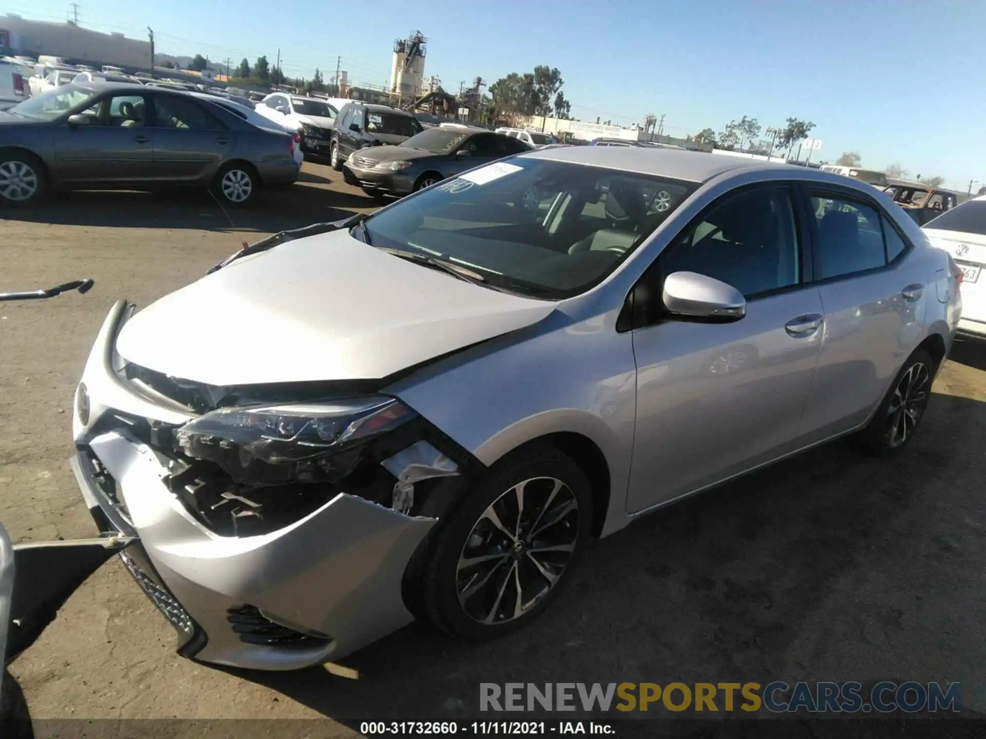 2 Photograph of a damaged car 2T1BURHE1KC139239 TOYOTA COROLLA 2019