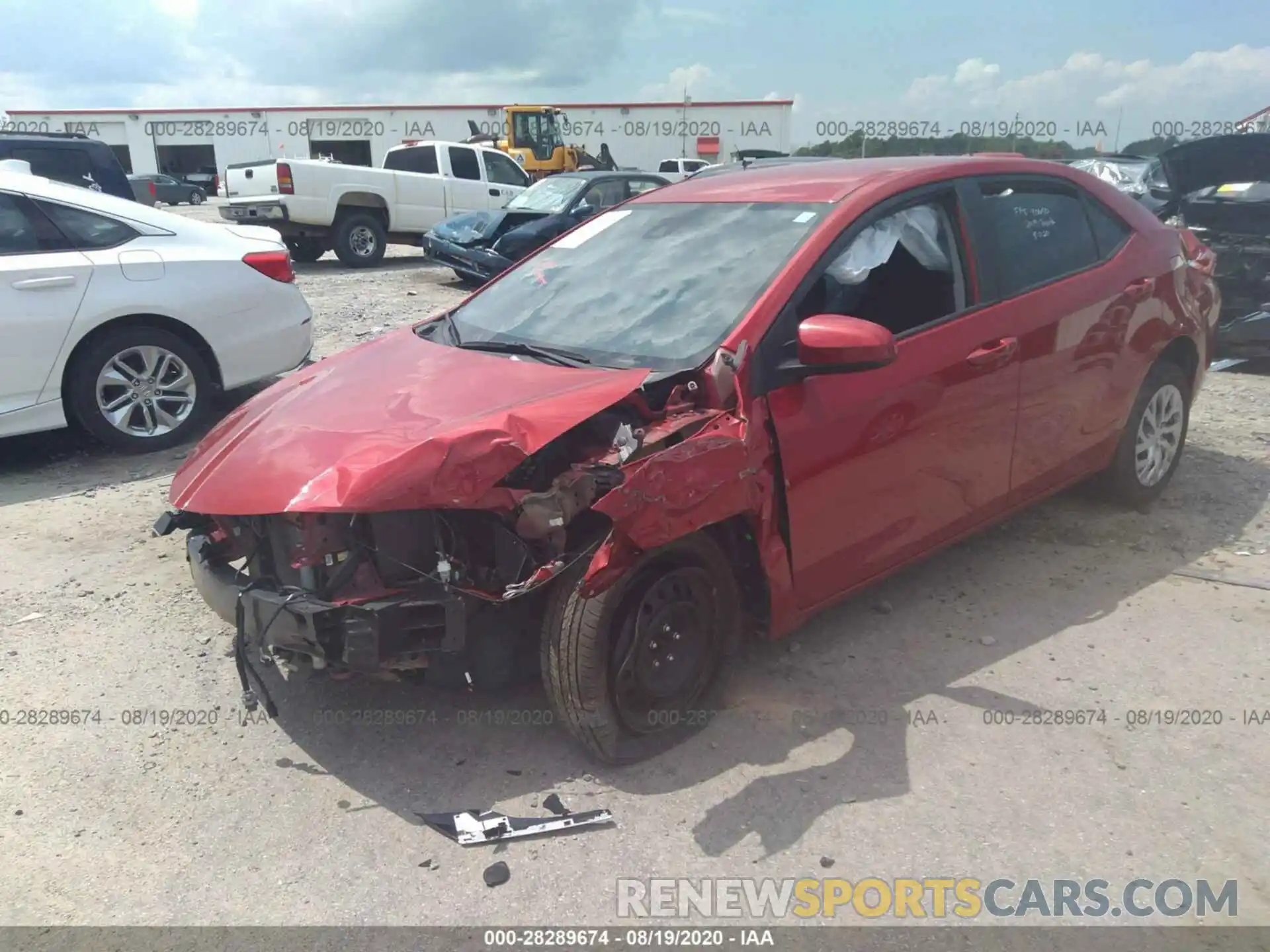 2 Photograph of a damaged car 2T1BURHE1KC139628 TOYOTA COROLLA 2019