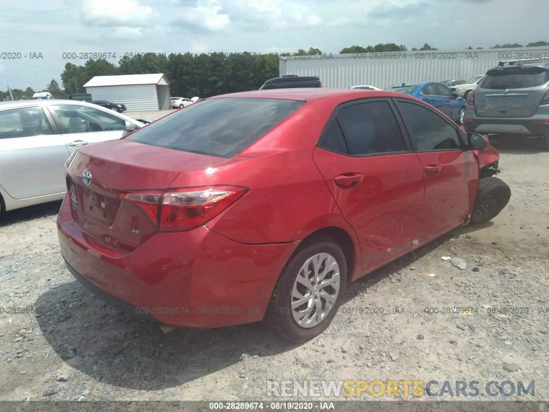 4 Photograph of a damaged car 2T1BURHE1KC139628 TOYOTA COROLLA 2019