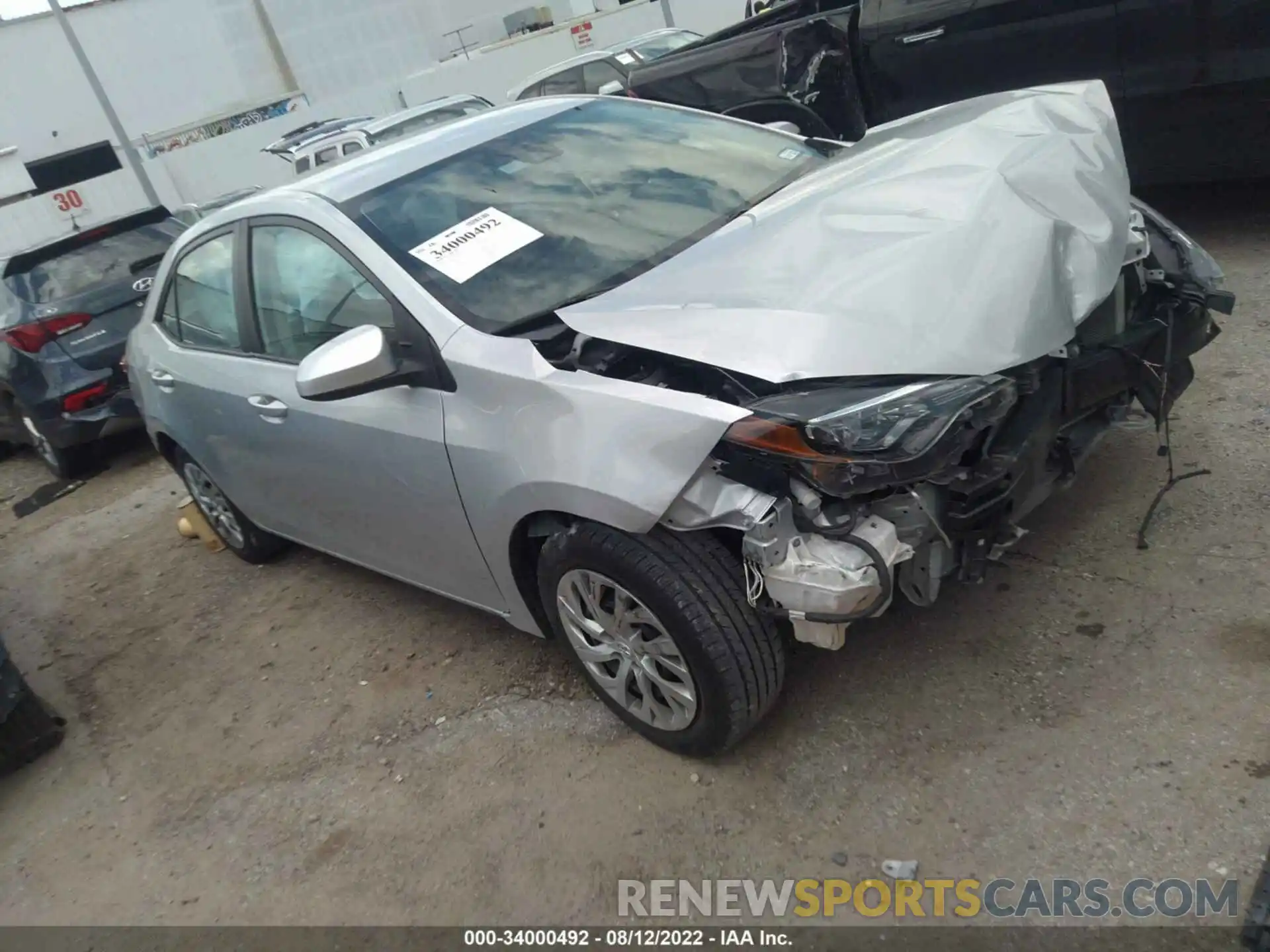 1 Photograph of a damaged car 2T1BURHE1KC140505 TOYOTA COROLLA 2019