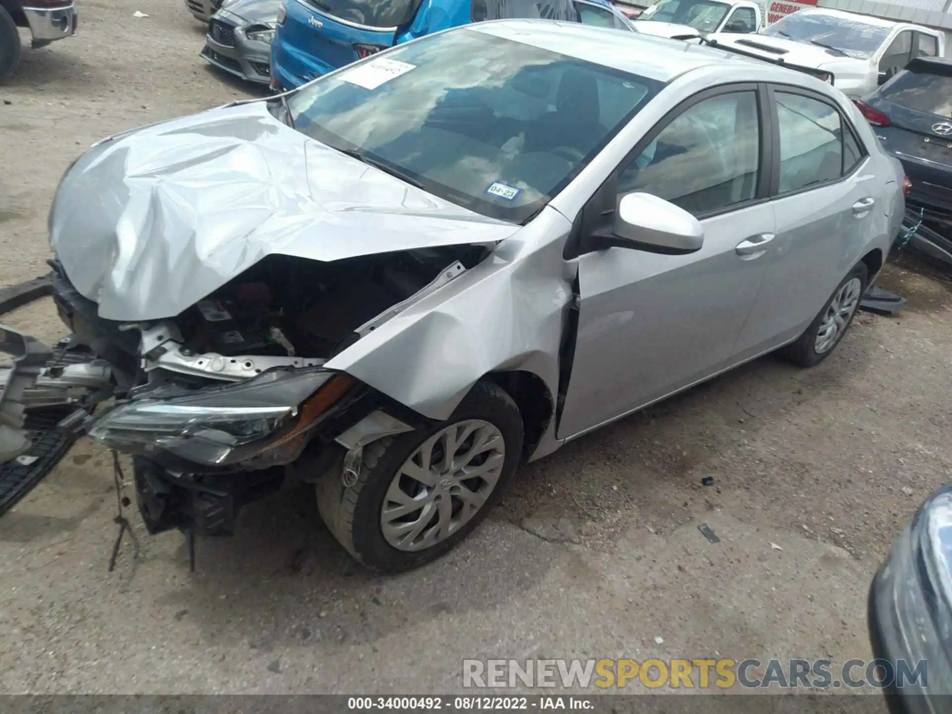 2 Photograph of a damaged car 2T1BURHE1KC140505 TOYOTA COROLLA 2019