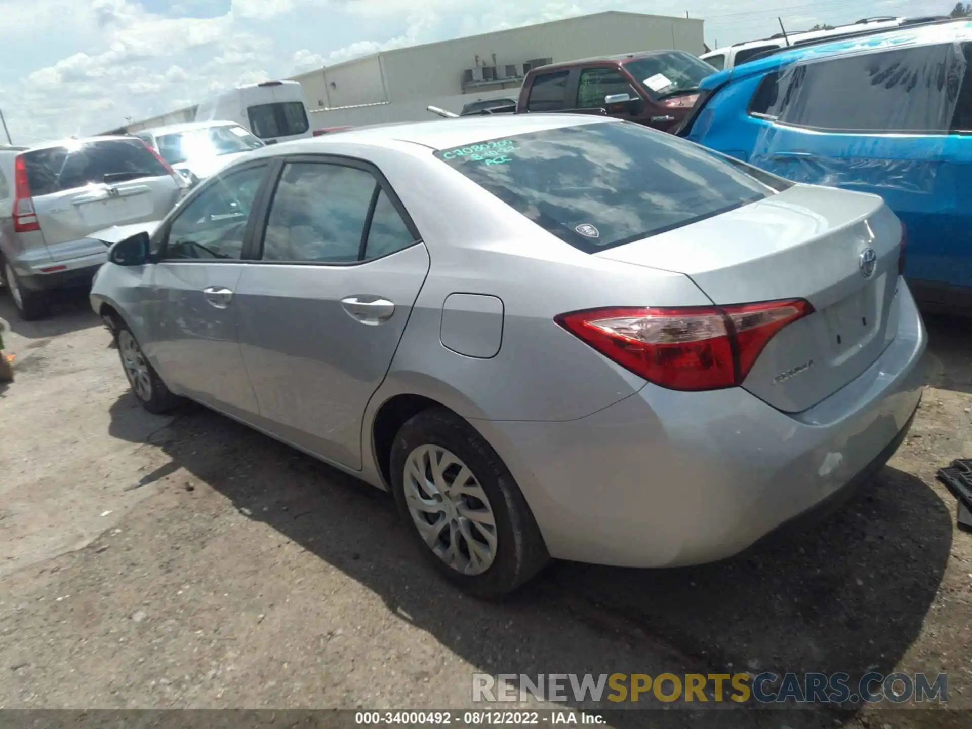 3 Photograph of a damaged car 2T1BURHE1KC140505 TOYOTA COROLLA 2019