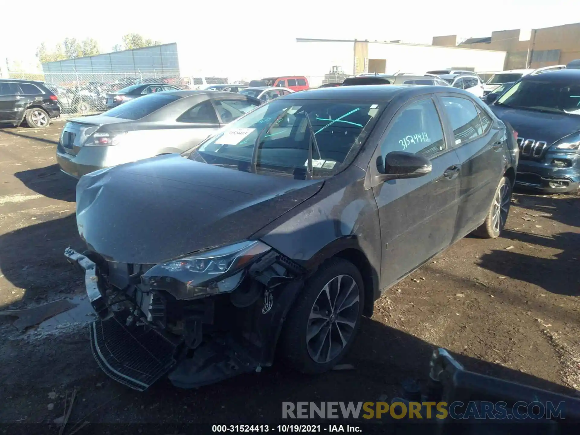 2 Photograph of a damaged car 2T1BURHE1KC141590 TOYOTA COROLLA 2019