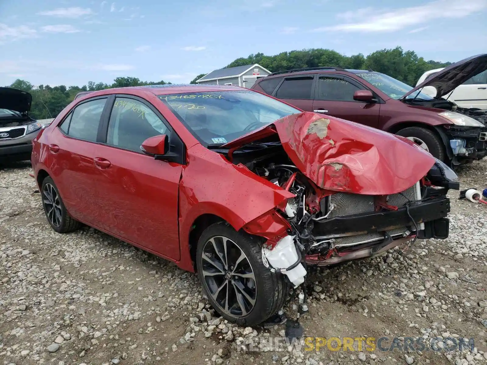 1 Photograph of a damaged car 2T1BURHE1KC141637 TOYOTA COROLLA 2019