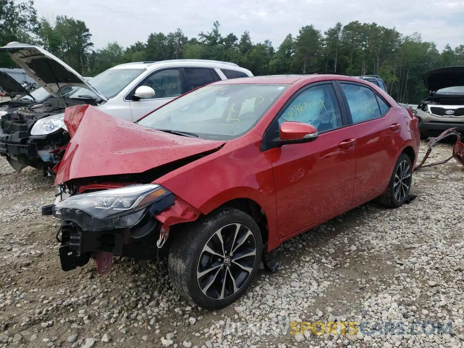 2 Photograph of a damaged car 2T1BURHE1KC141637 TOYOTA COROLLA 2019