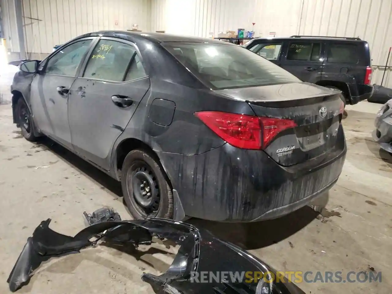 3 Photograph of a damaged car 2T1BURHE1KC143047 TOYOTA COROLLA 2019