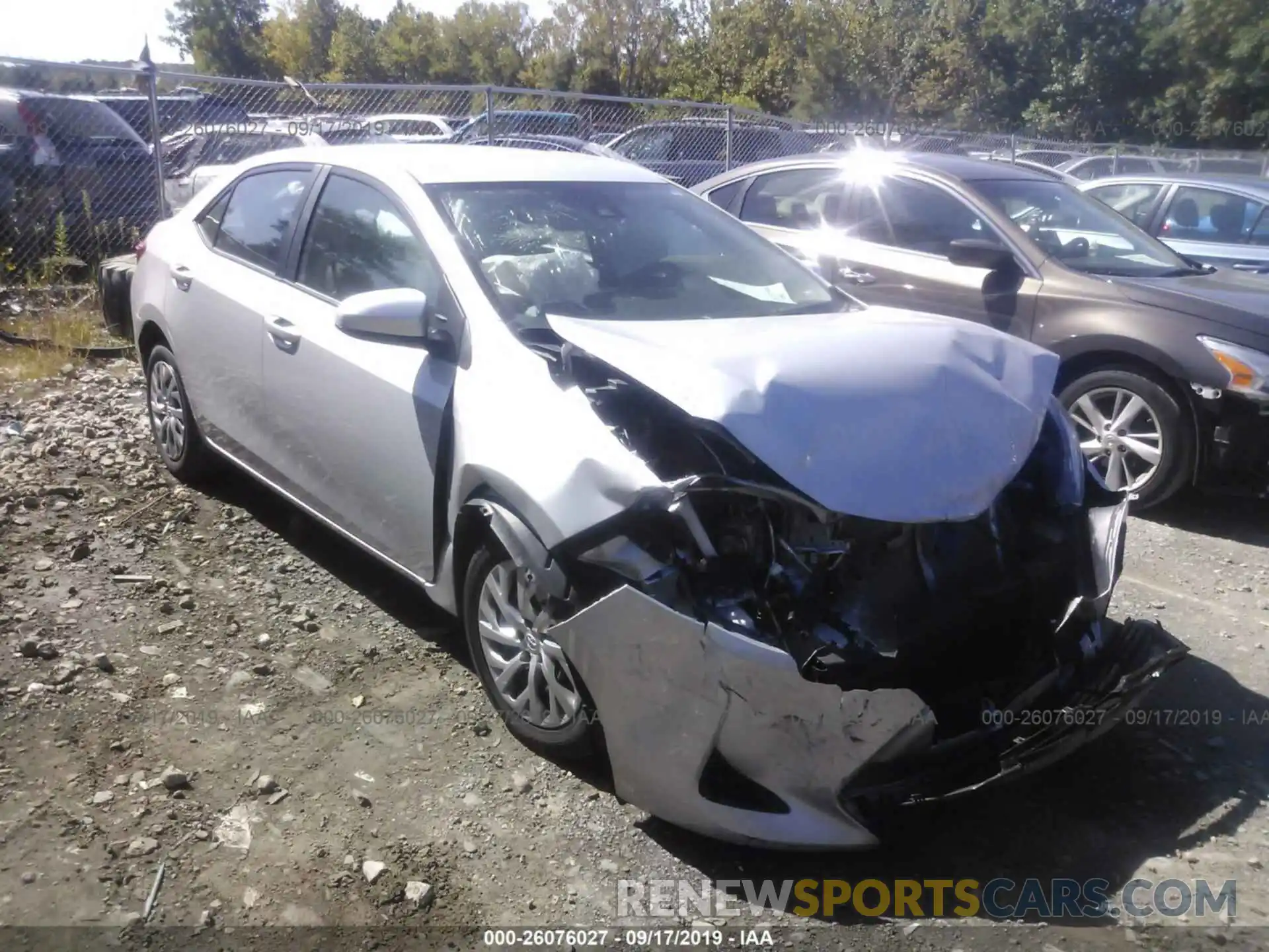 1 Photograph of a damaged car 2T1BURHE1KC143534 TOYOTA COROLLA 2019