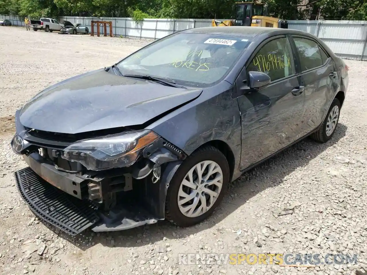 2 Photograph of a damaged car 2T1BURHE1KC143839 TOYOTA COROLLA 2019