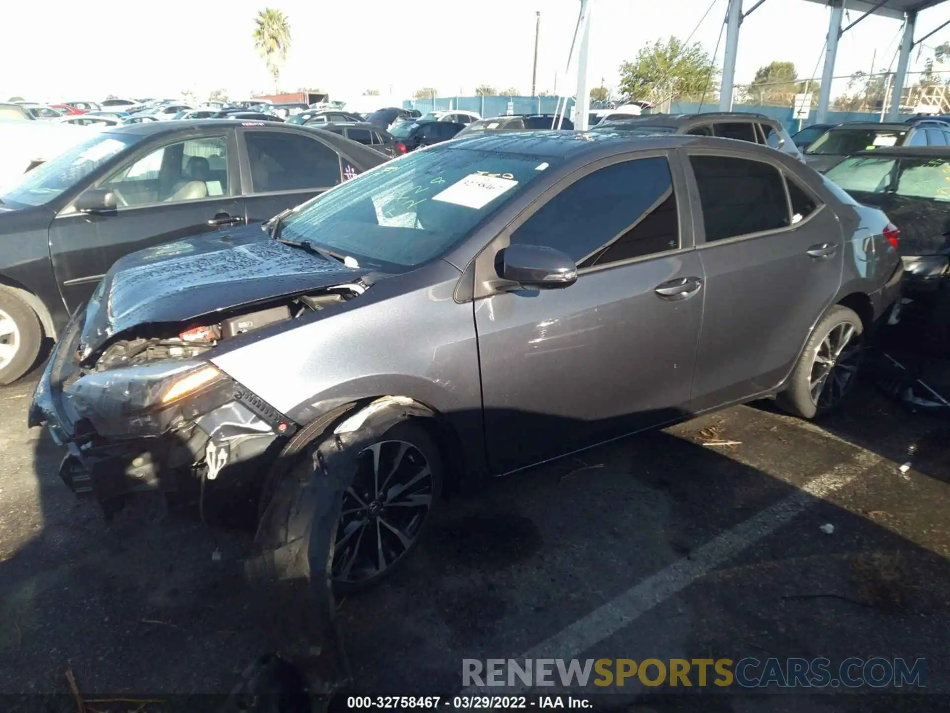 2 Photograph of a damaged car 2T1BURHE1KC145185 TOYOTA COROLLA 2019