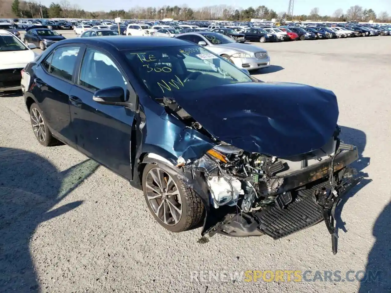 1 Photograph of a damaged car 2T1BURHE1KC145624 TOYOTA COROLLA 2019