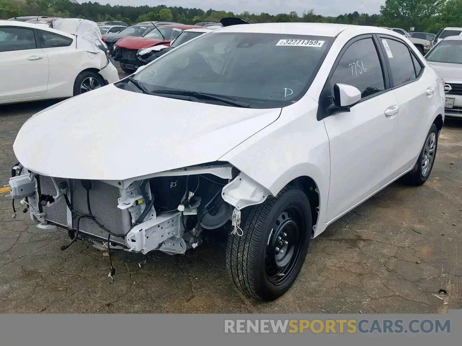 2 Фотография поврежденного автомобиля 2T1BURHE1KC145686 TOYOTA COROLLA 2019