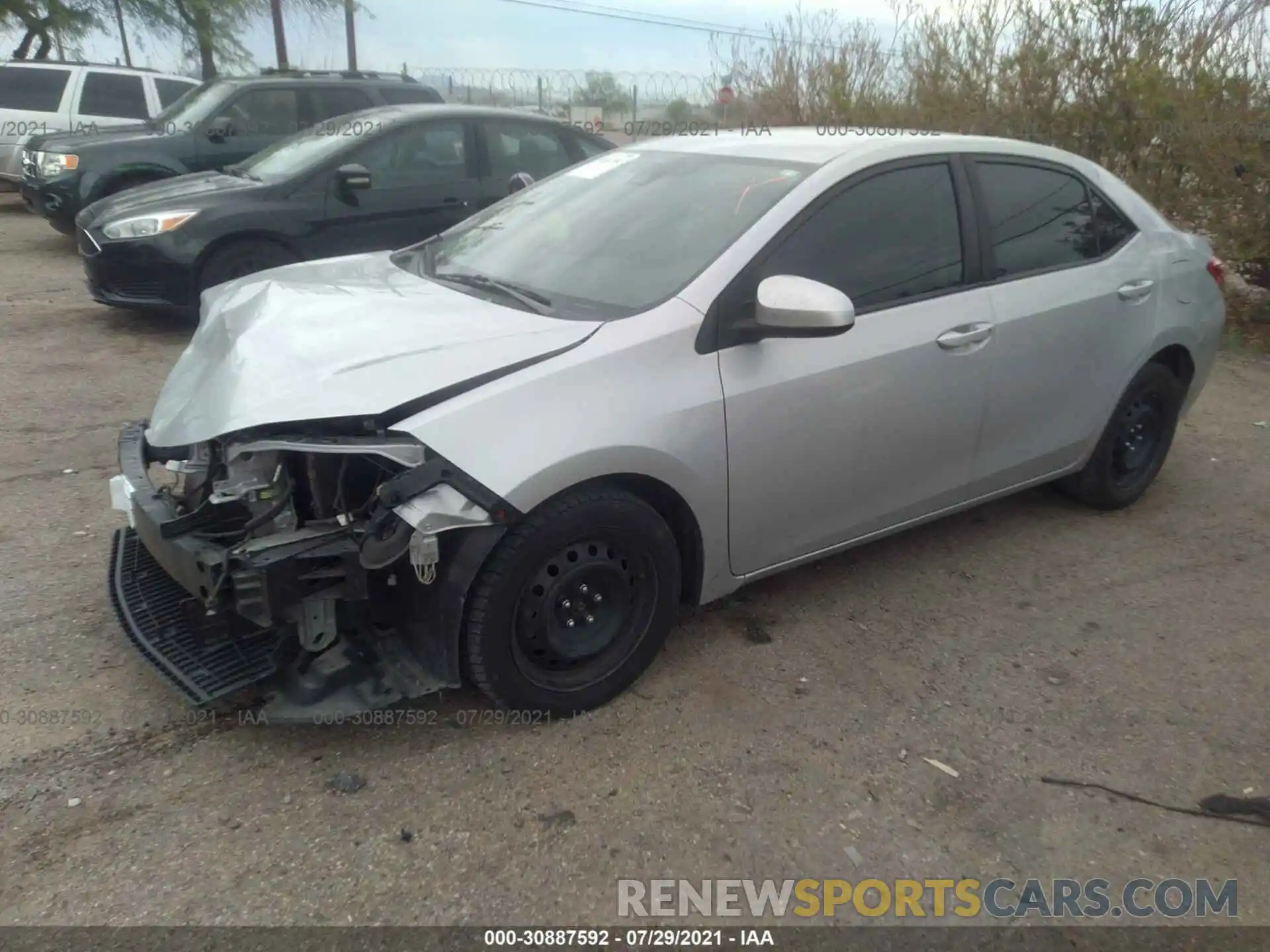 2 Photograph of a damaged car 2T1BURHE1KC146014 TOYOTA COROLLA 2019