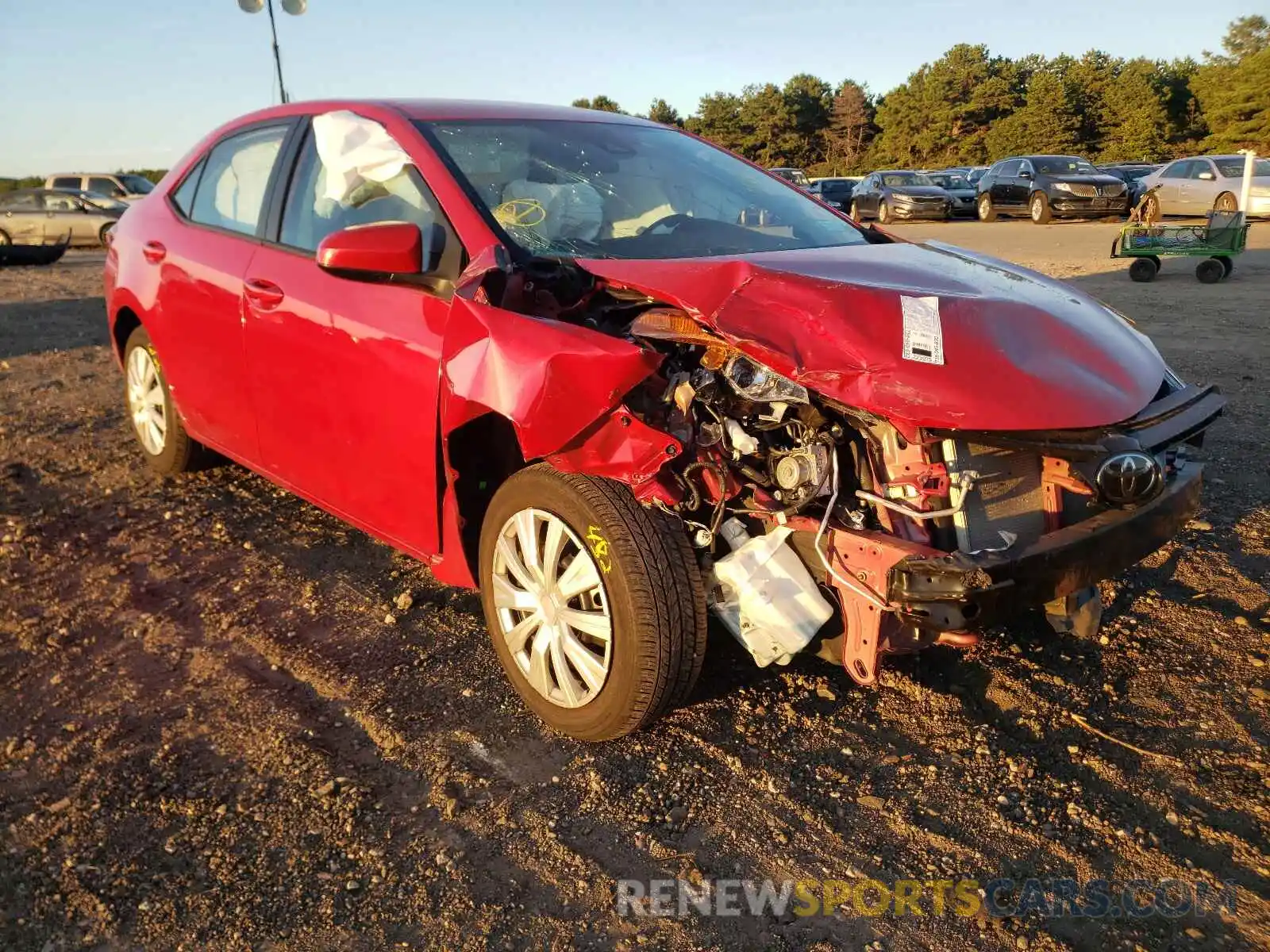 1 Photograph of a damaged car 2T1BURHE1KC146353 TOYOTA COROLLA 2019