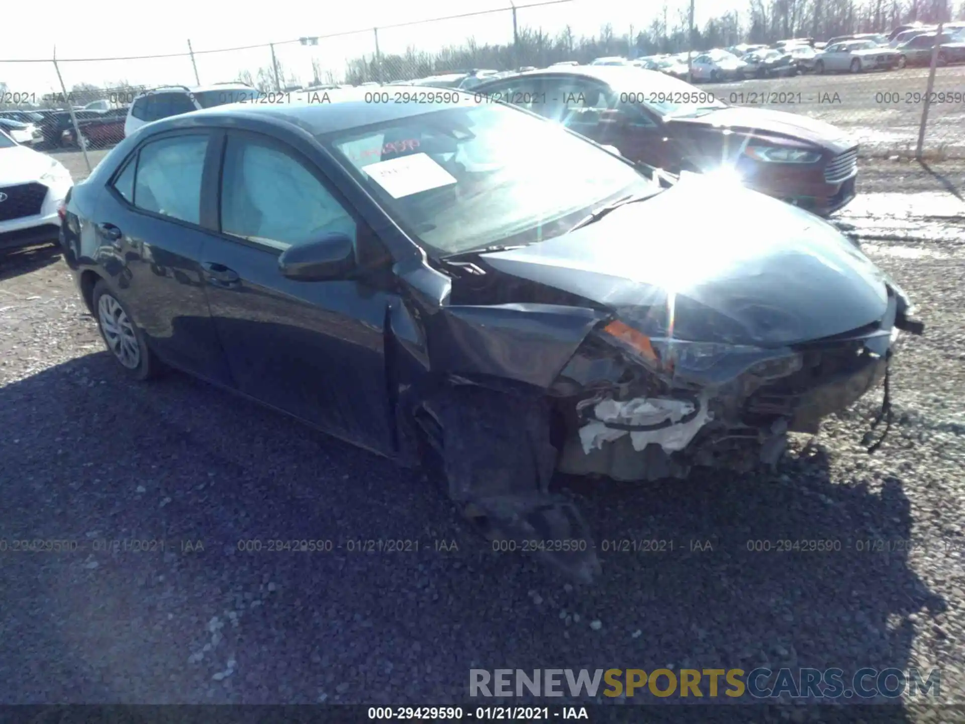 1 Photograph of a damaged car 2T1BURHE1KC146787 TOYOTA COROLLA 2019