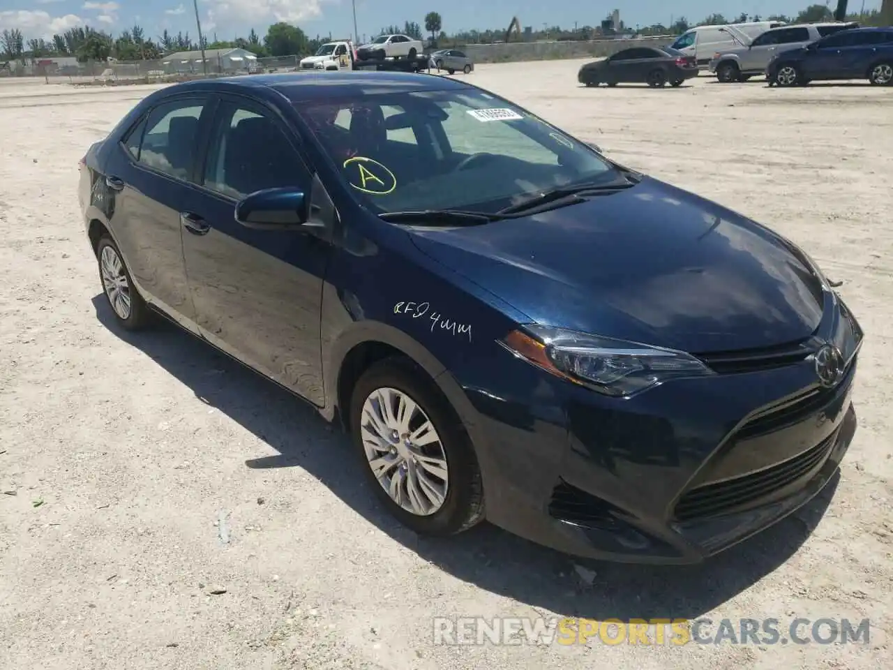 1 Photograph of a damaged car 2T1BURHE1KC150578 TOYOTA COROLLA 2019