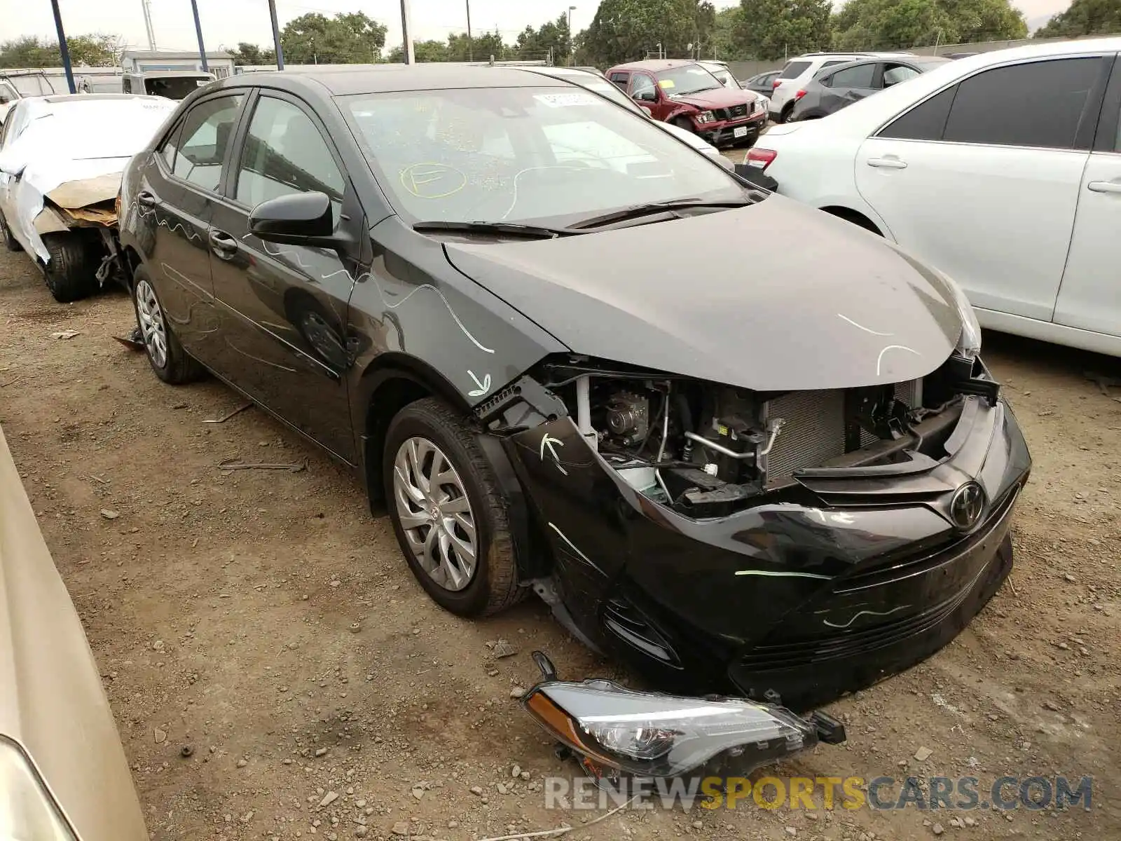 1 Photograph of a damaged car 2T1BURHE1KC151181 TOYOTA COROLLA 2019