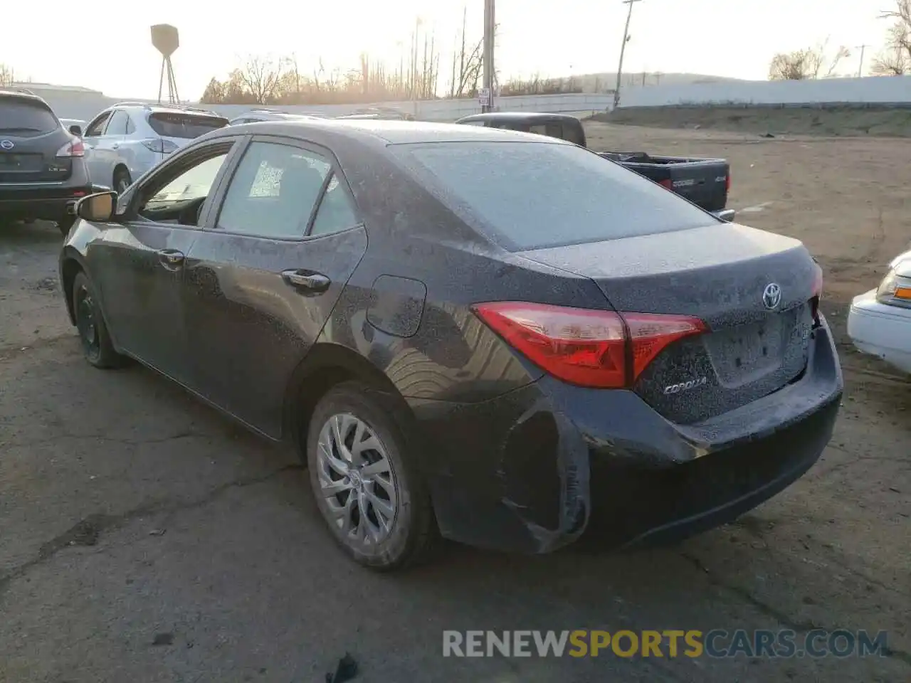 3 Photograph of a damaged car 2T1BURHE1KC151536 TOYOTA COROLLA 2019