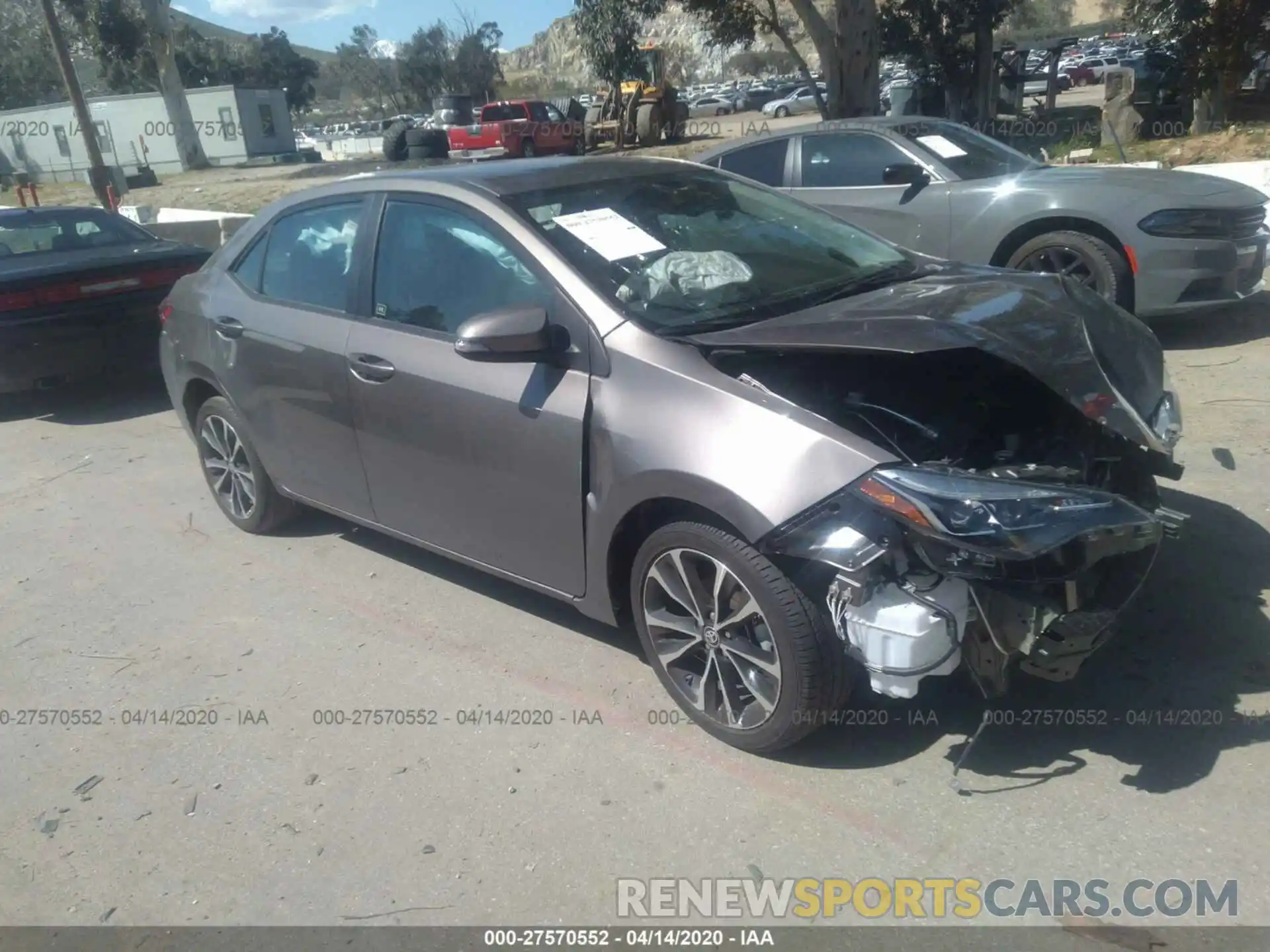 1 Photograph of a damaged car 2T1BURHE1KC152332 TOYOTA COROLLA 2019